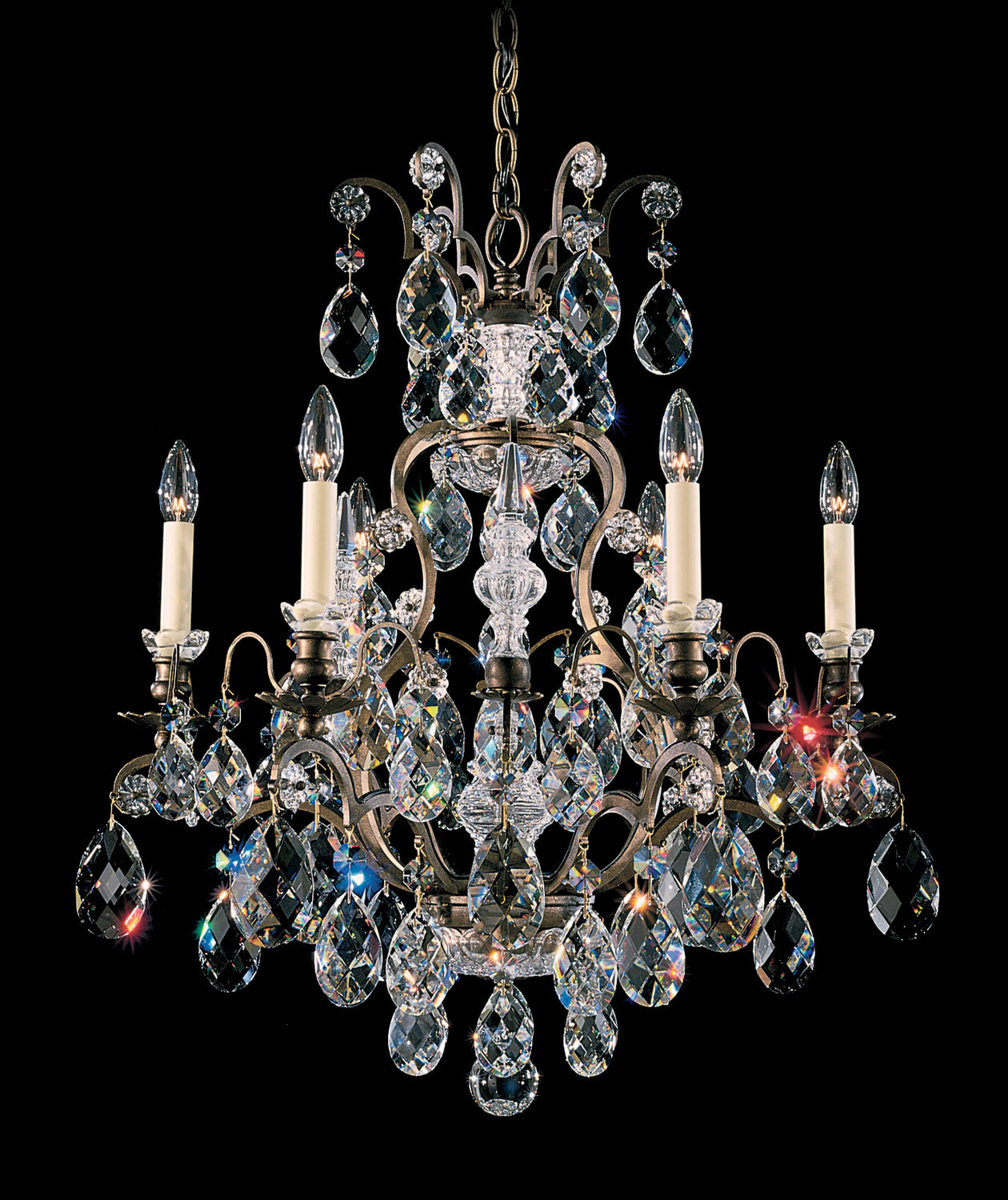 Schonbek - 3770-22 - Seven Light Chandelier - Renaissance - Heirloom Gold