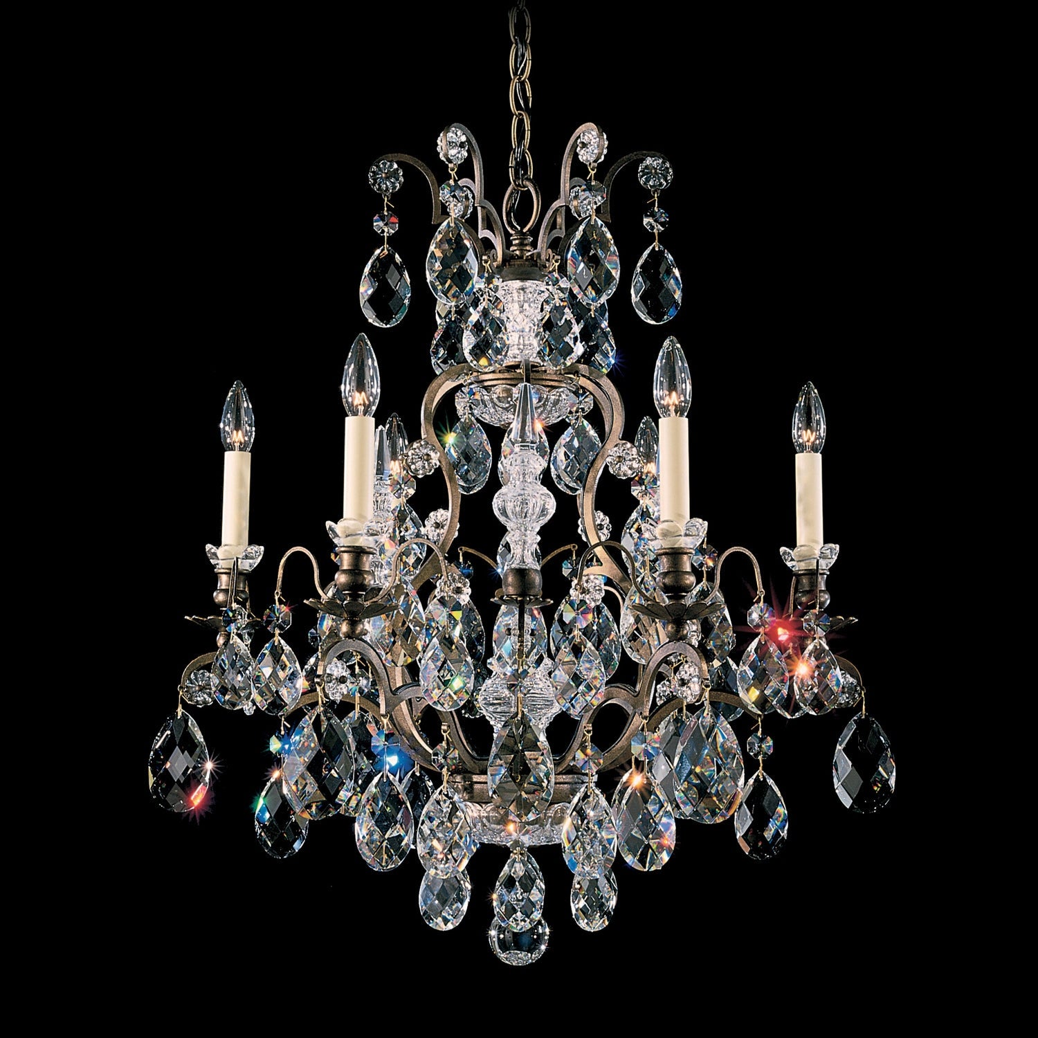 Schonbek - 3770-22S - Seven Light Chandelier - Renaissance - Heirloom Gold