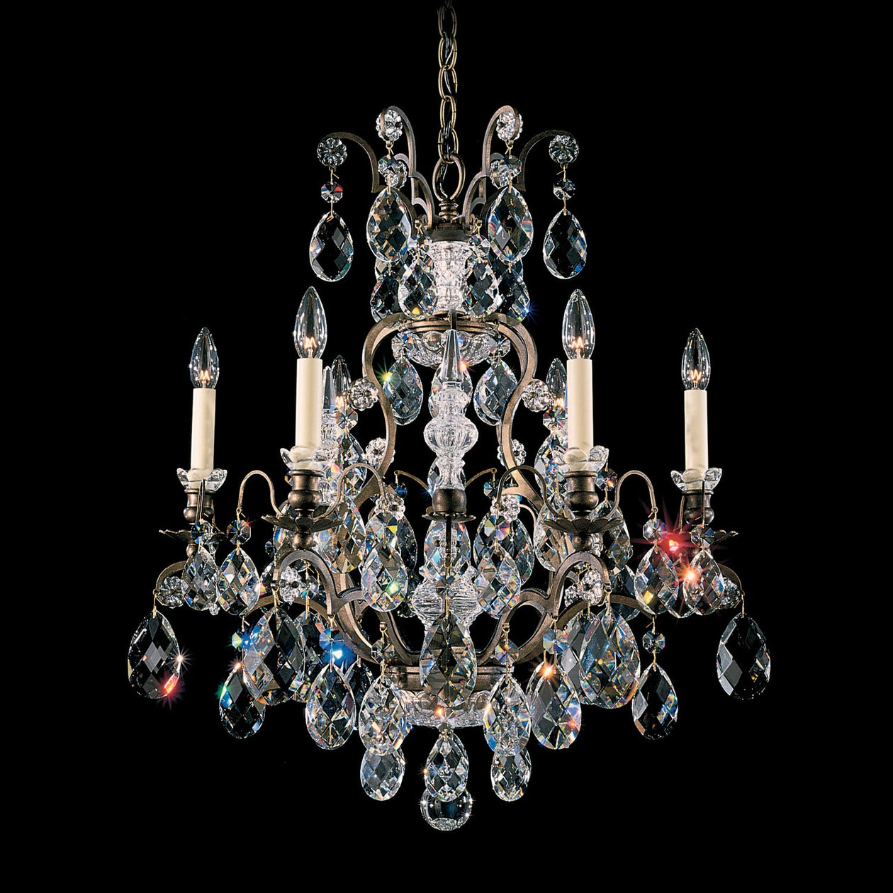 Schonbek - 3770-26S - Seven Light Chandelier - Renaissance - French Gold
