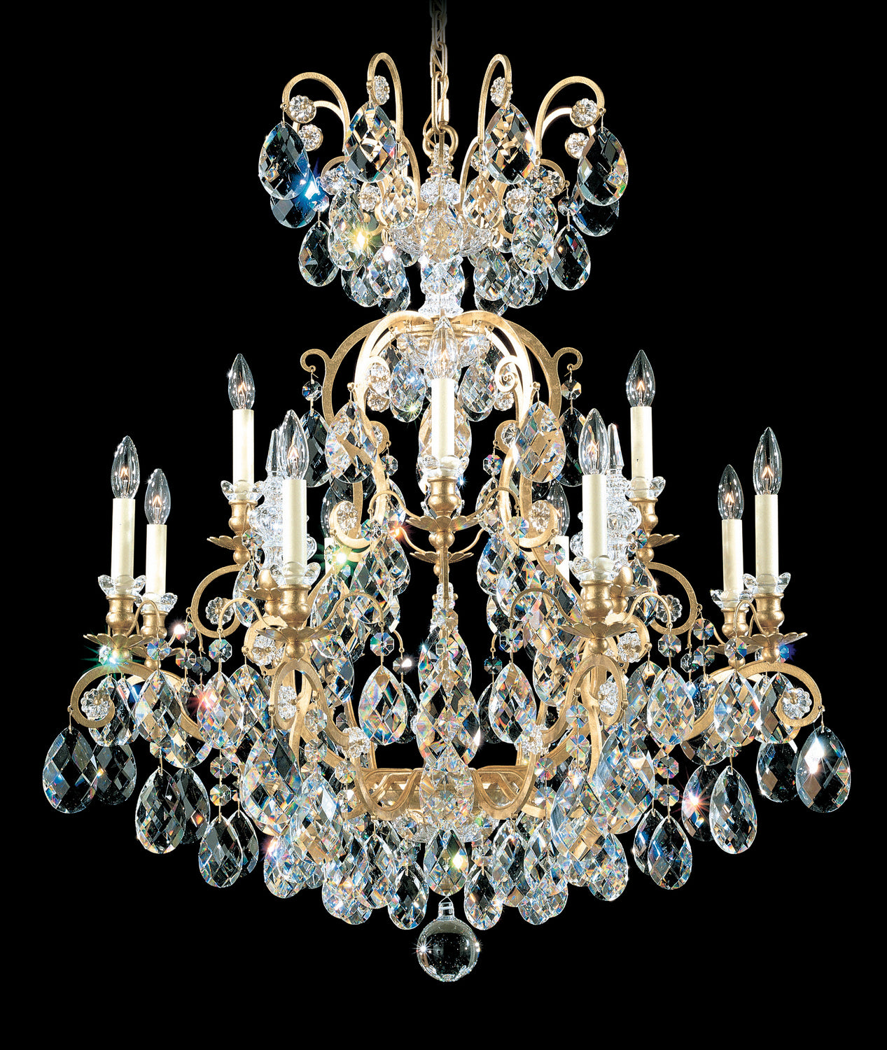 Schonbek - 3772-48S - 13 Light Chandelier - Renaissance - Antique Silver