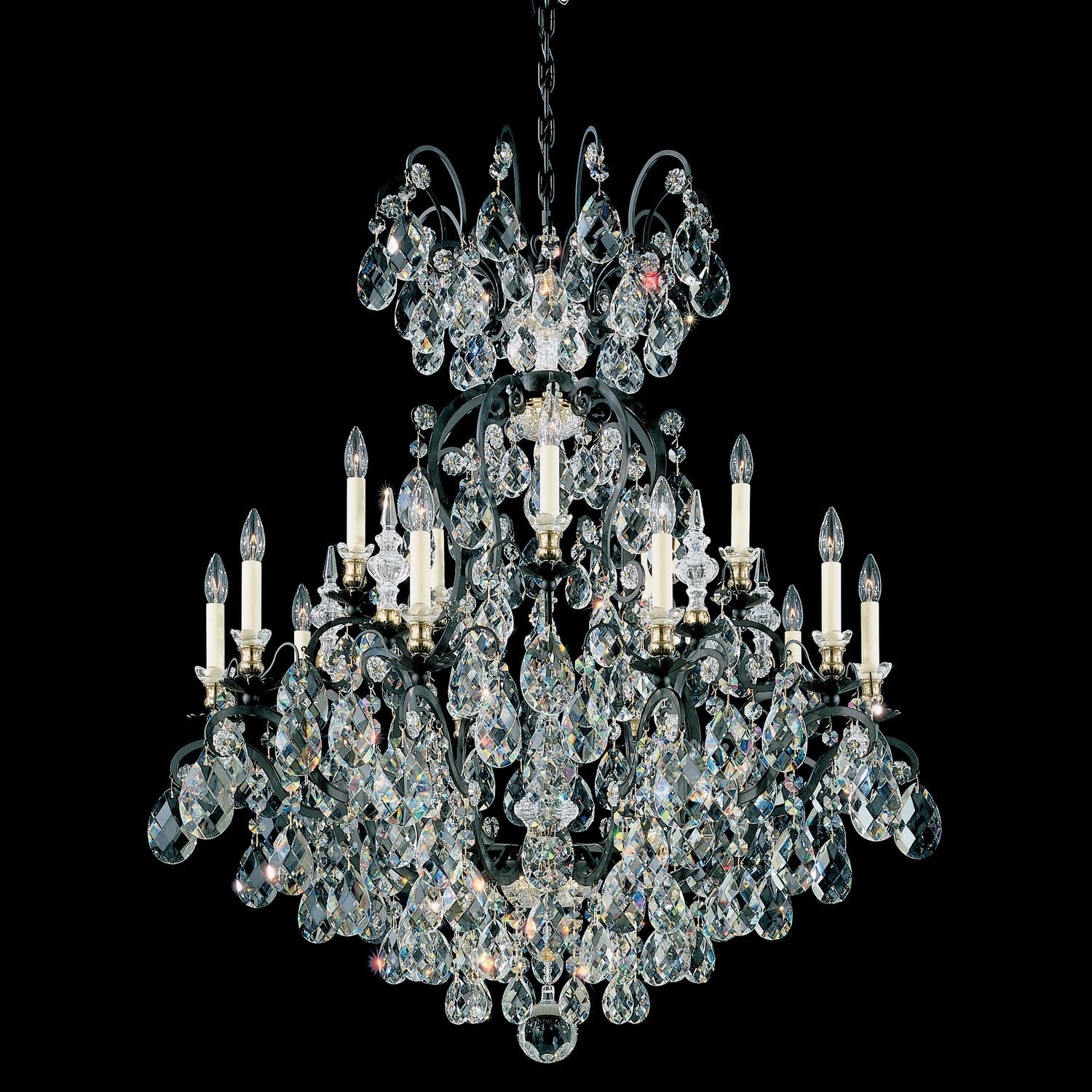 Schonbek - 3773-48 - 16 Light Chandelier - Renaissance - Antique Silver