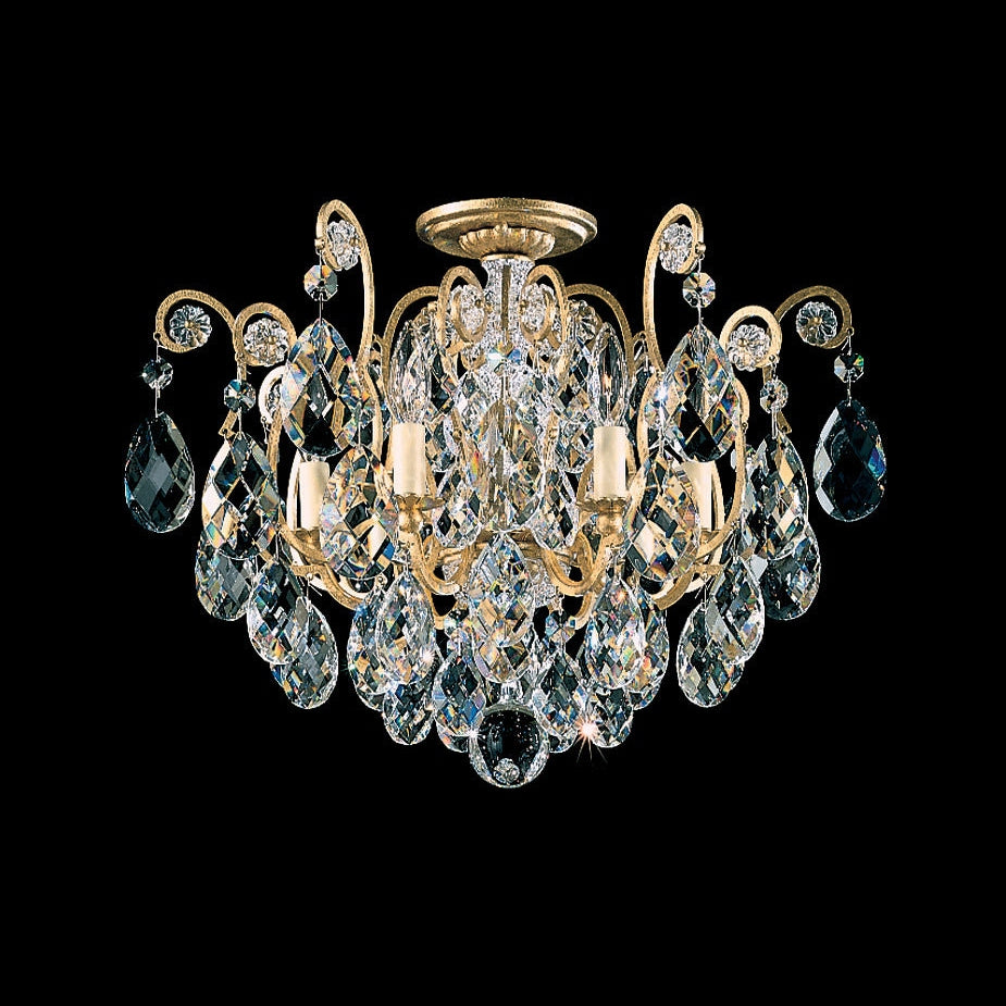 Schonbek - 3784-26 - Six Light Semi-Flush Mount - Renaissance - French Gold