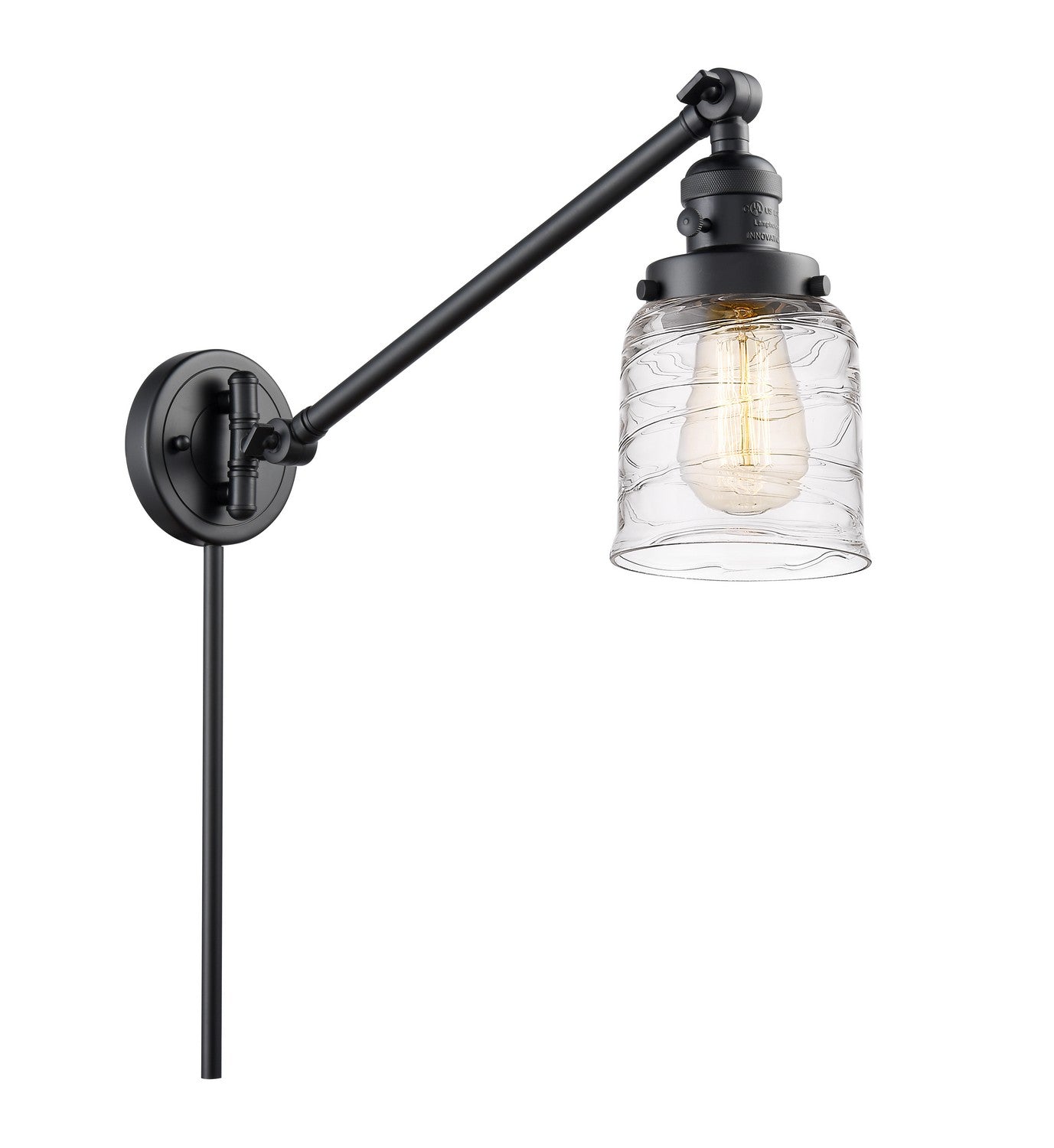 Innovations - 237-BK-G513 - One Light Swing Arm - Franklin Restoration - Matte Black