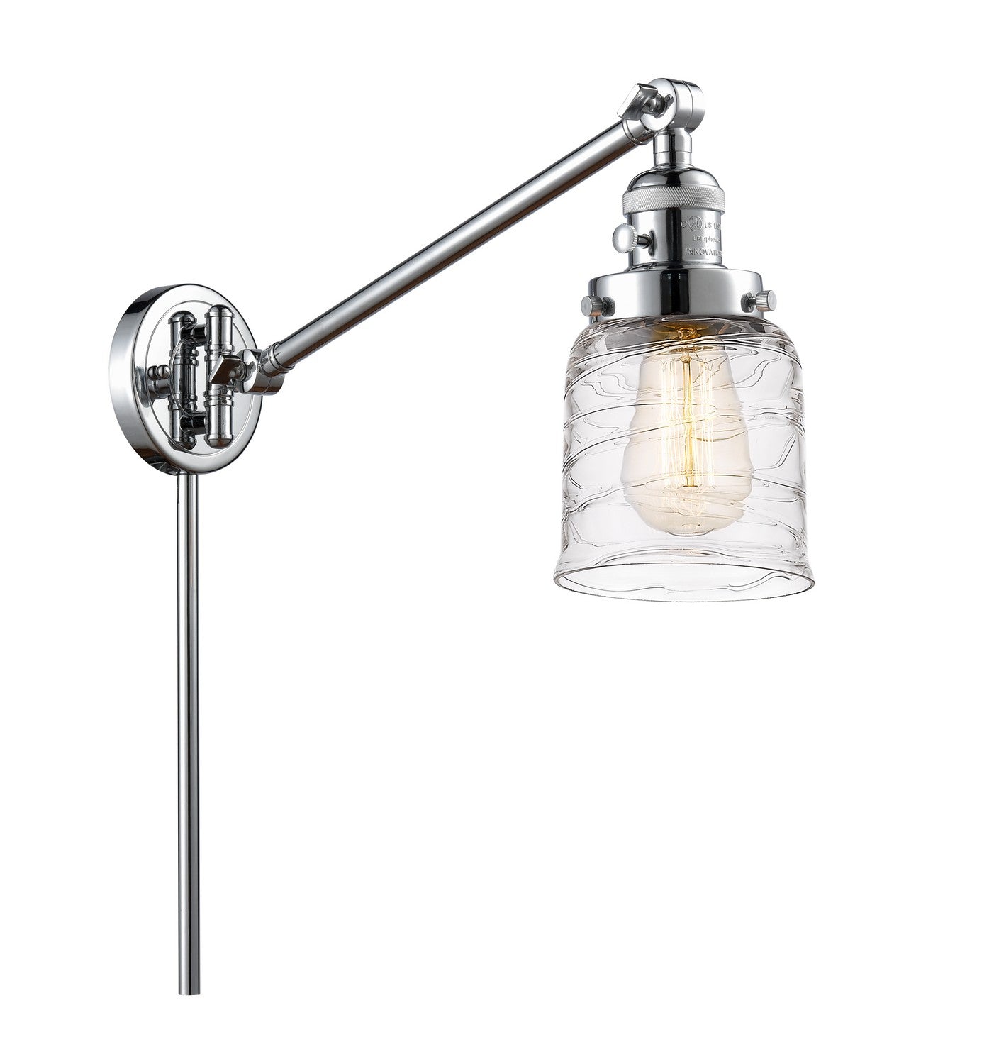 Innovations - 237-PC-G513 - One Light Swing Arm - Franklin Restoration - Polished Chrome