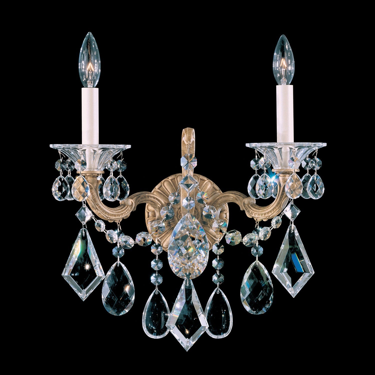 Schonbek - 5001-48R - Two Light Wall Sconce - La Scala - Antique Silver