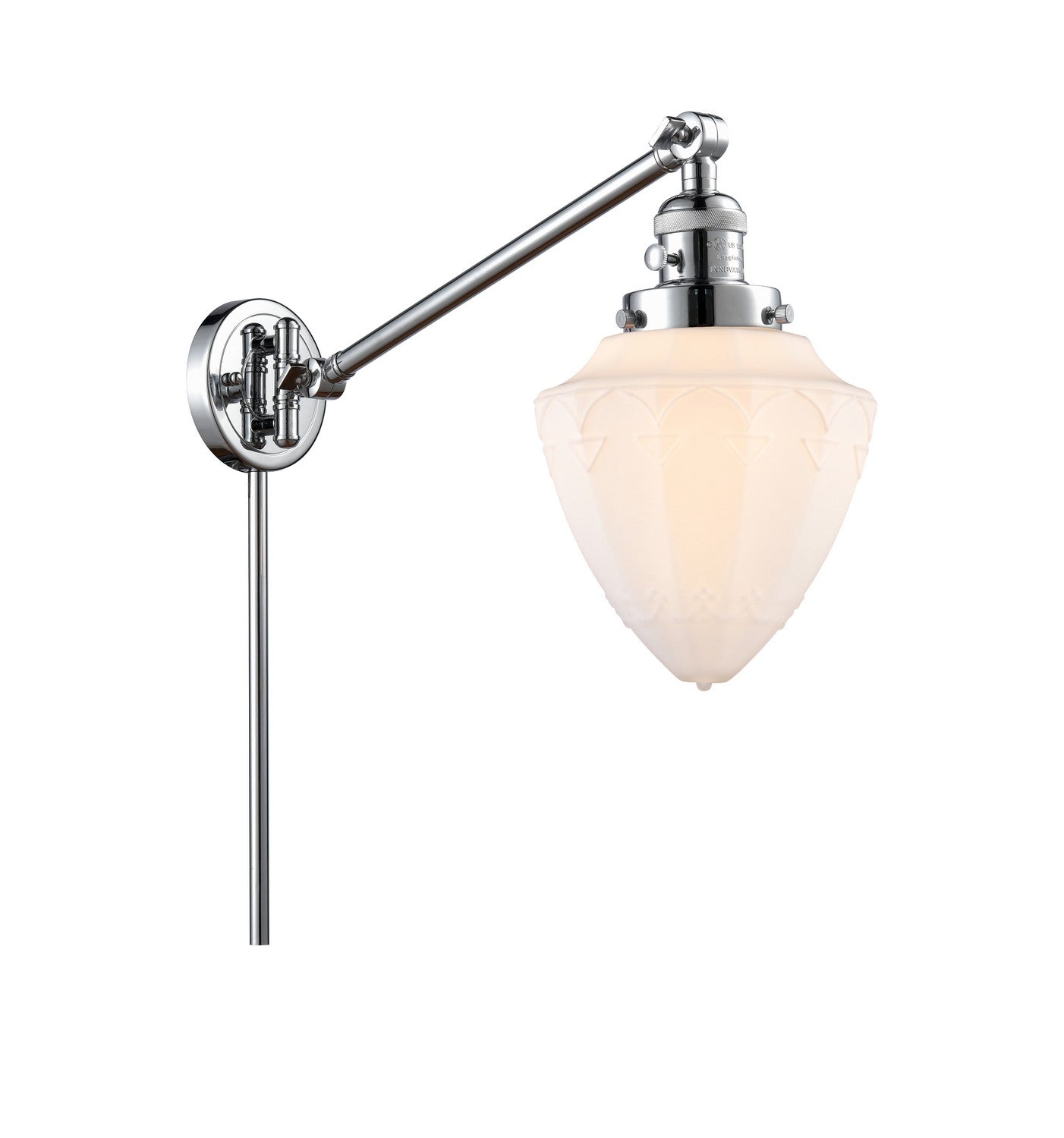Innovations - 237-PC-G661-7 - One Light Swing Arm - Franklin Restoration - Polished Chrome