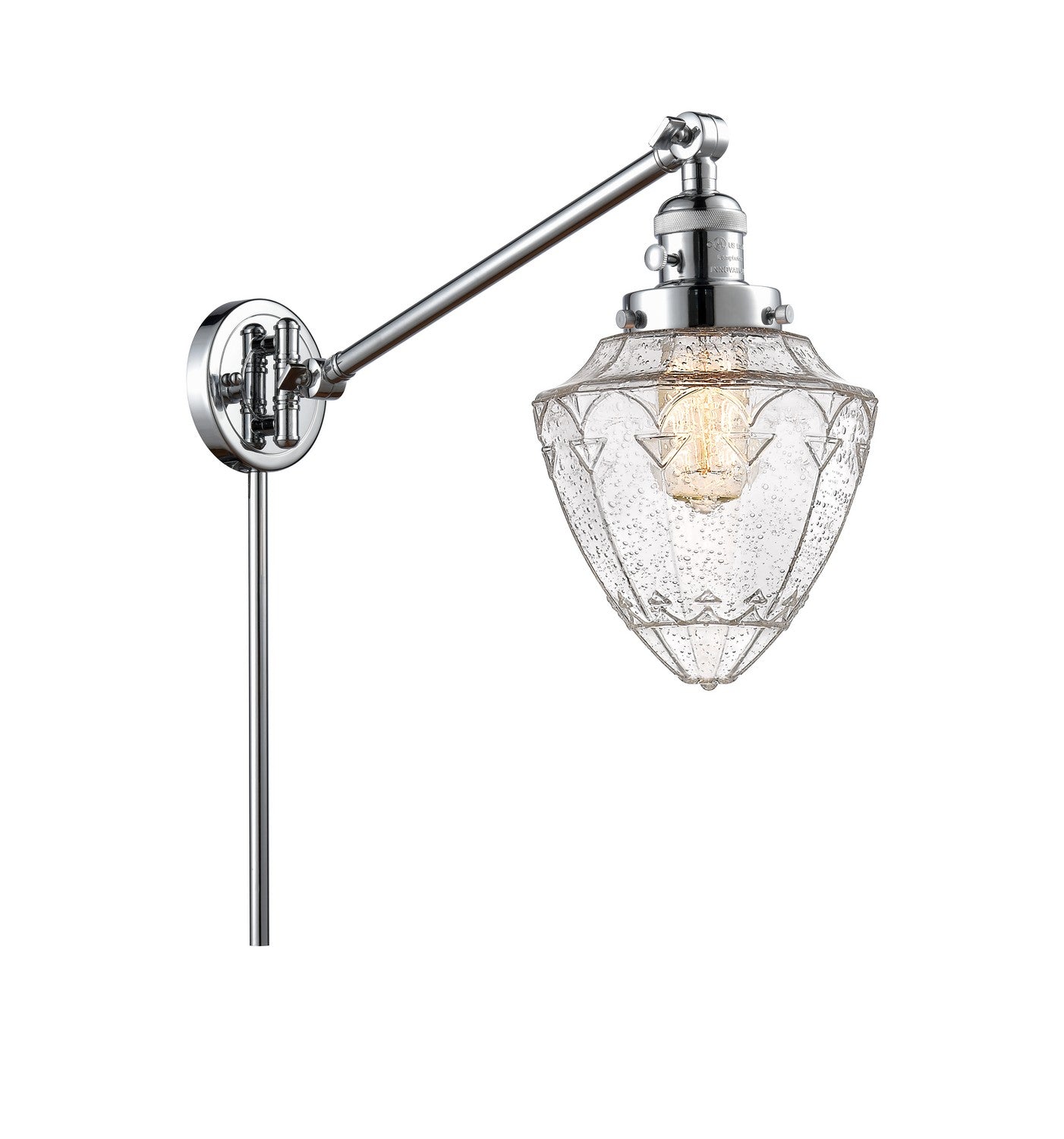 Innovations - 237-PC-G664-7 - One Light Swing Arm - Franklin Restoration - Polished Chrome