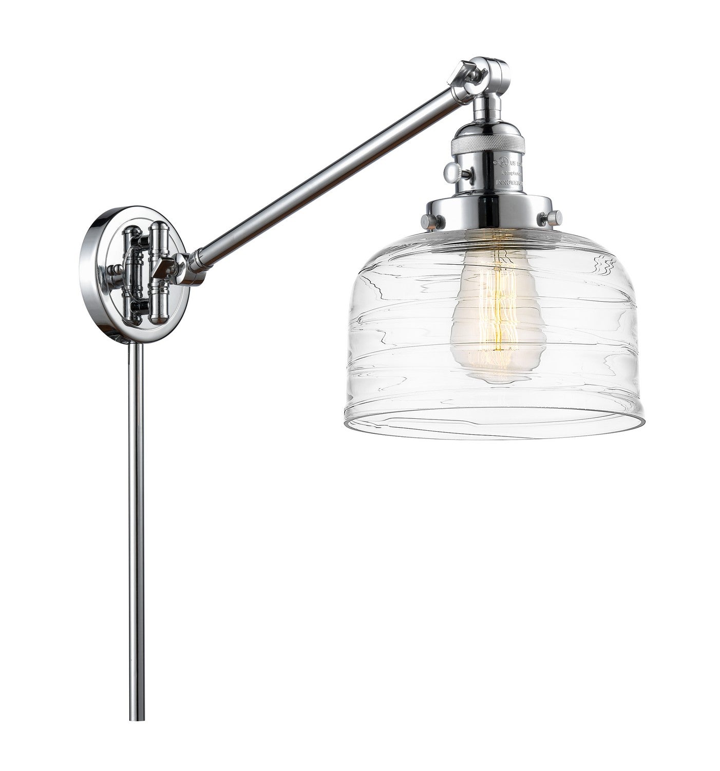 Innovations - 237-PC-G713 - One Light Swing Arm - Franklin Restoration - Polished Chrome
