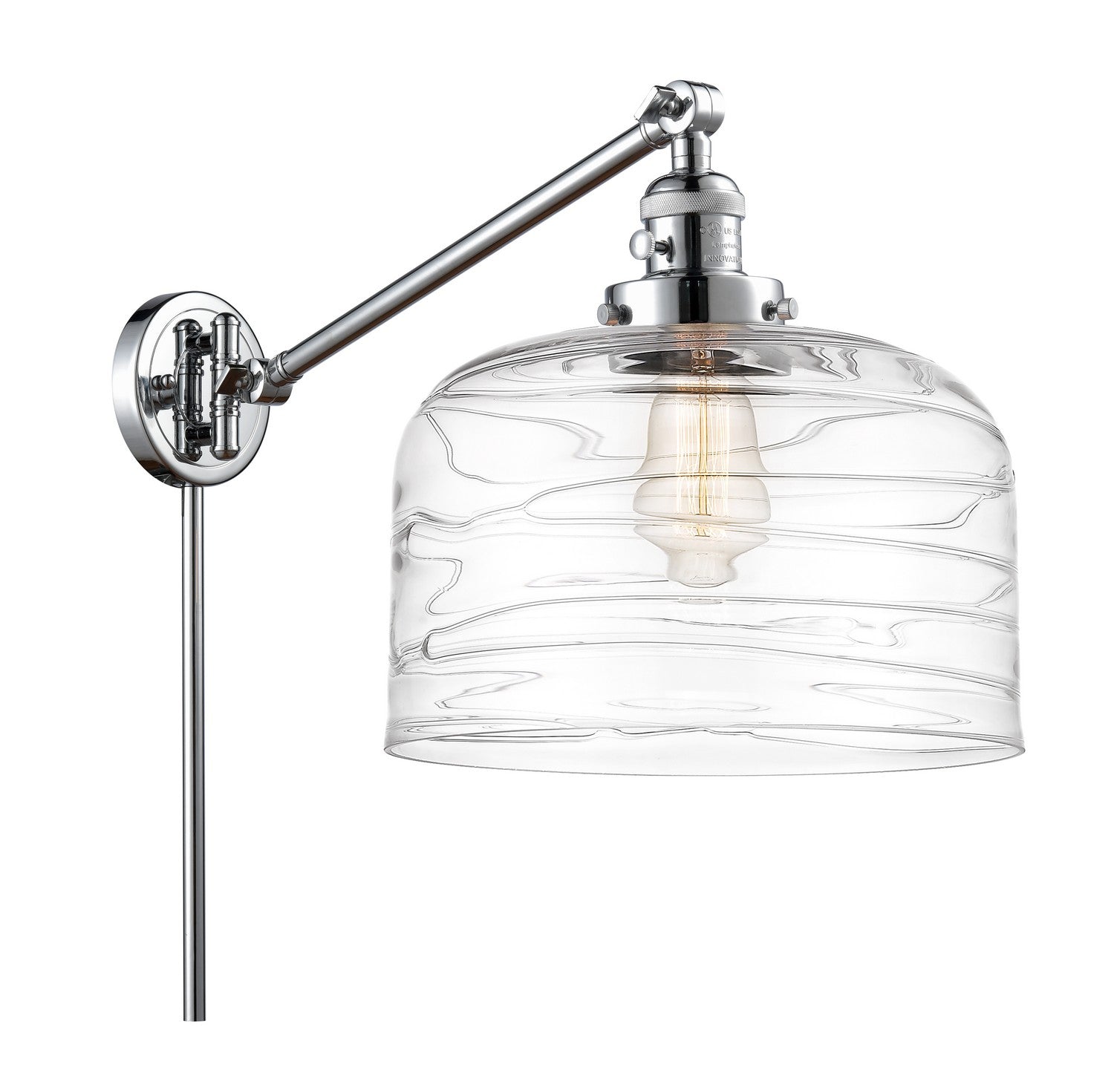 Innovations - 237-PC-G713-L - One Light Swing Arm - Franklin Restoration - Polished Chrome
