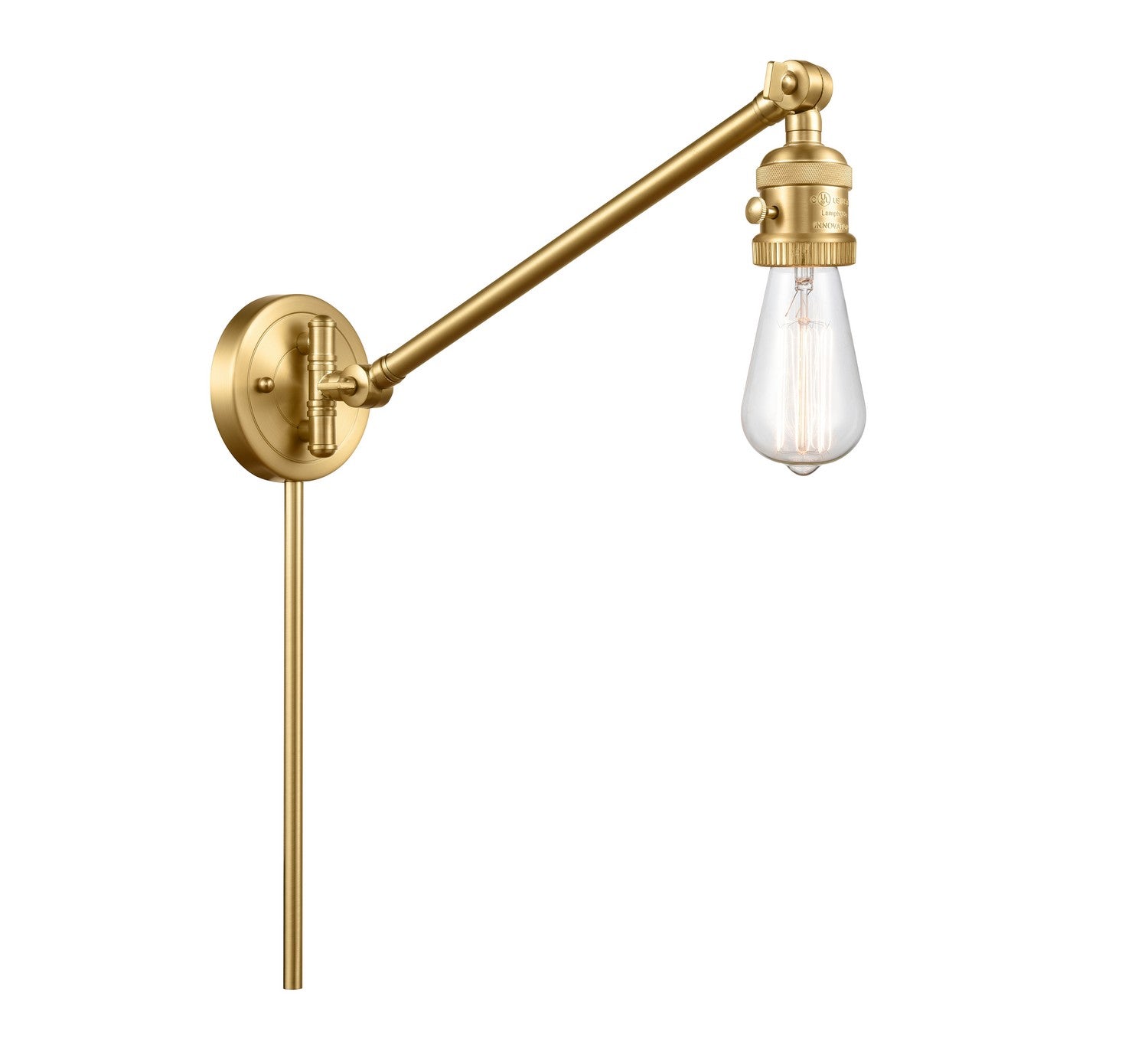 Innovations - 237-SG - One Light Swing Arm - Franklin Restoration - Satin Gold