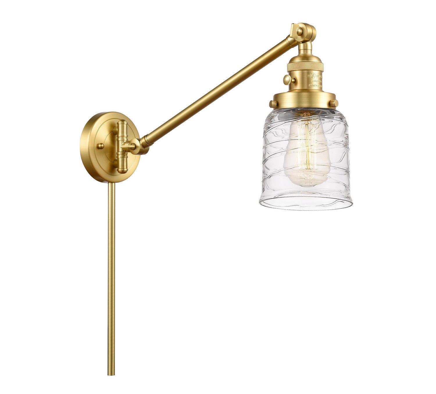 Innovations - 237-SG-G513 - One Light Swing Arm - Franklin Restoration - Satin Gold