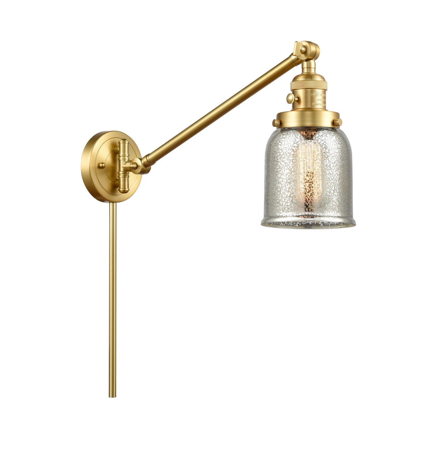 Innovations - 237-SG-G58 - One Light Swing Arm - Franklin Restoration - Satin Gold