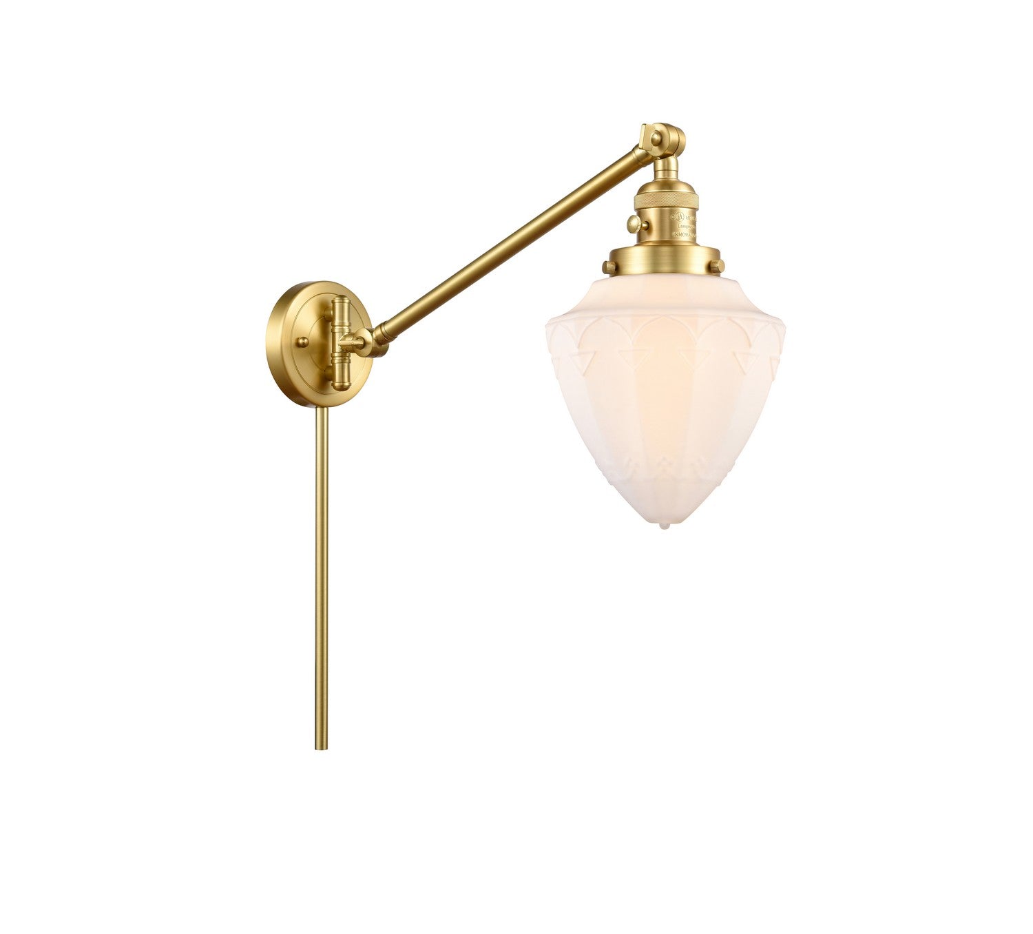 Innovations - 237-SG-G661-7 - One Light Swing Arm - Franklin Restoration - Satin Gold