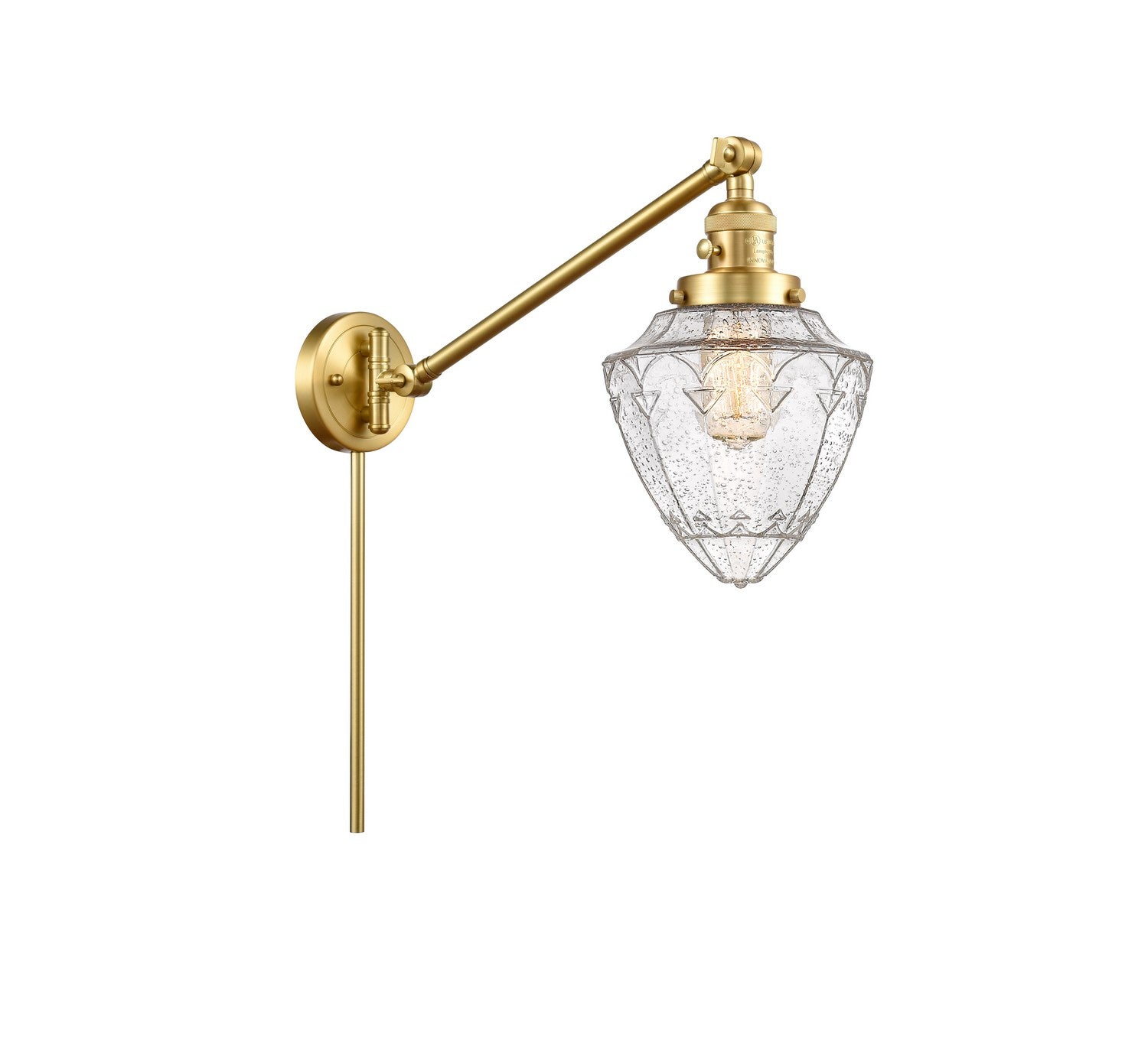 Innovations - 237-SG-G664-7 - One Light Swing Arm - Franklin Restoration - Satin Gold