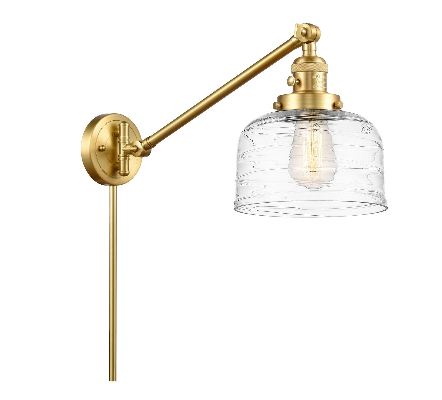Innovations - 237-SG-G713 - One Light Swing Arm - Franklin Restoration - Satin Gold