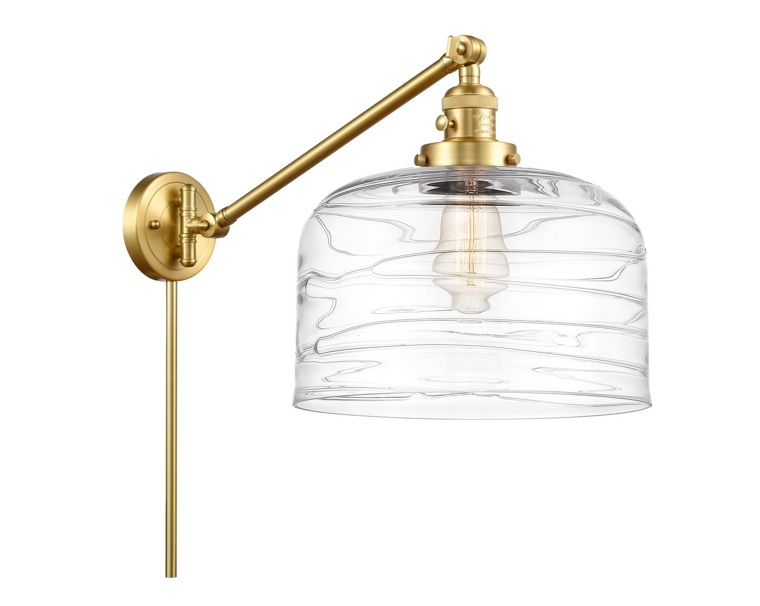 Innovations - 237-SG-G713-L - One Light Swing Arm - Franklin Restoration - Satin Gold