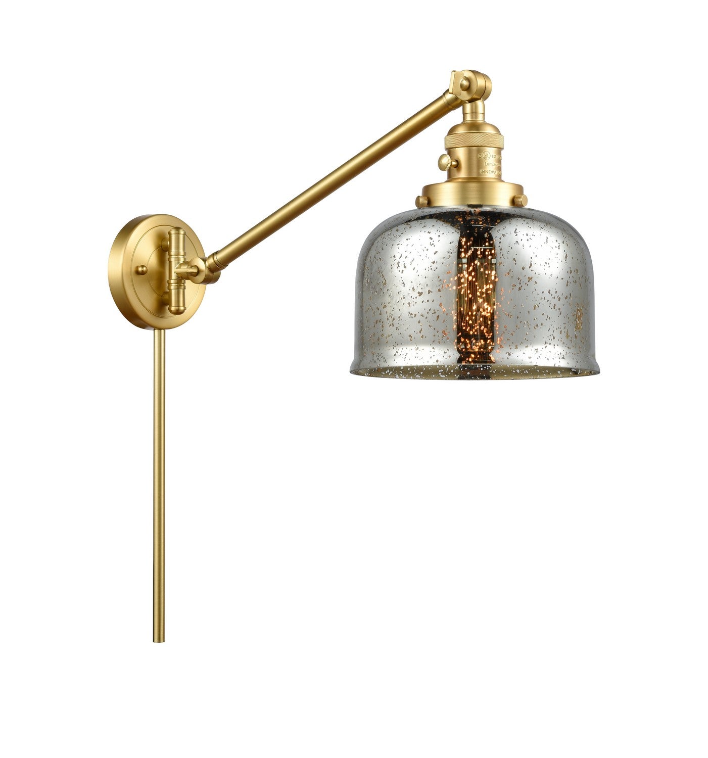 Innovations - 237-SG-G78 - One Light Swing Arm - Franklin Restoration - Satin Gold