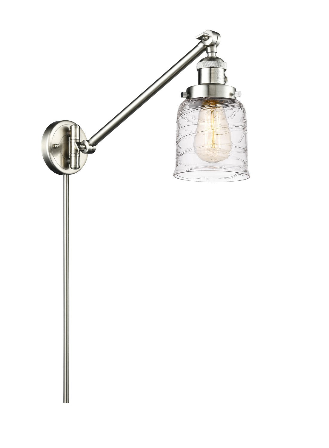 Innovations - 237-SN-G513 - One Light Swing Arm - Franklin Restoration - Brushed Satin Nickel