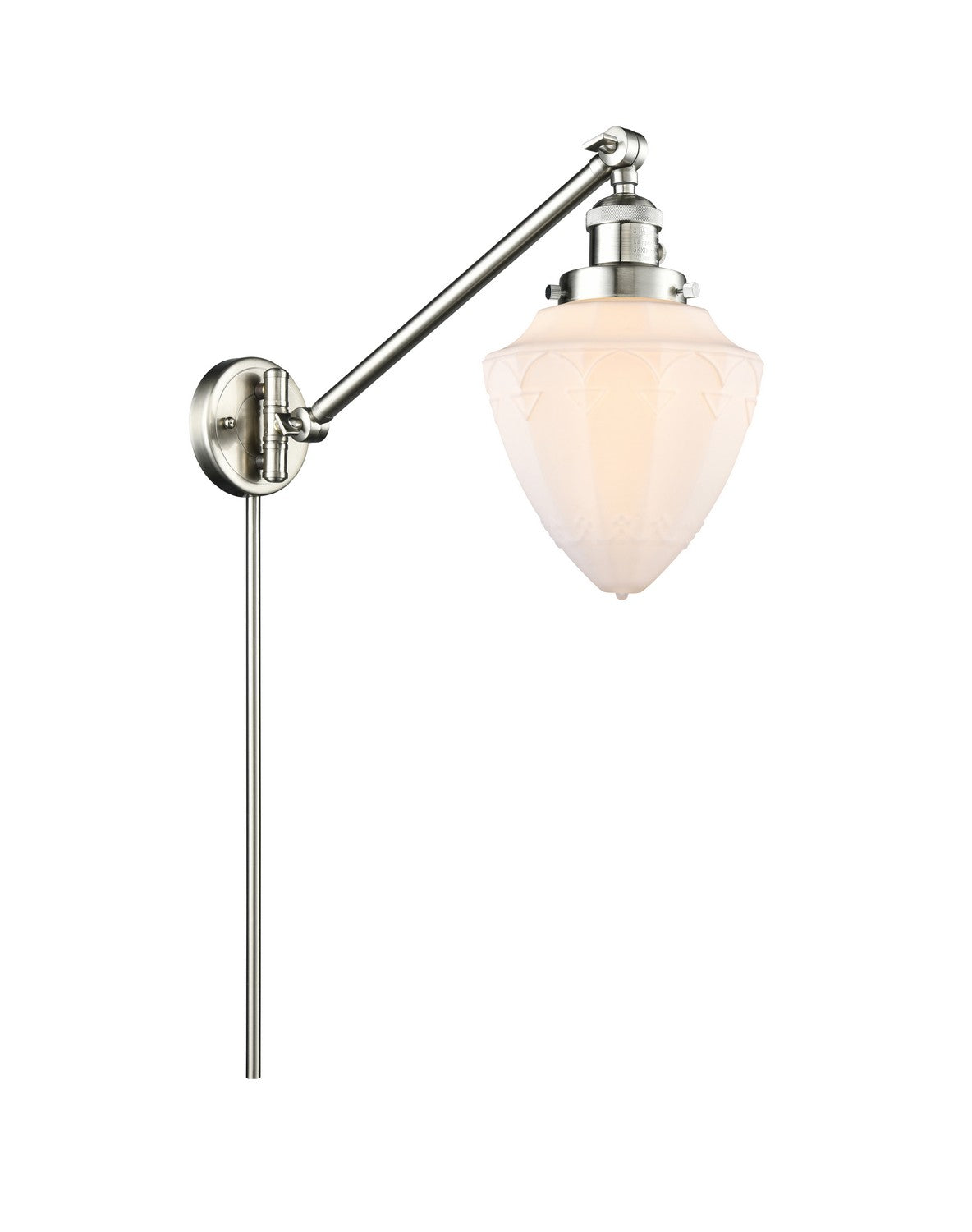 Innovations - 237-SN-G661-7 - One Light Swing Arm - Franklin Restoration - Brushed Satin Nickel
