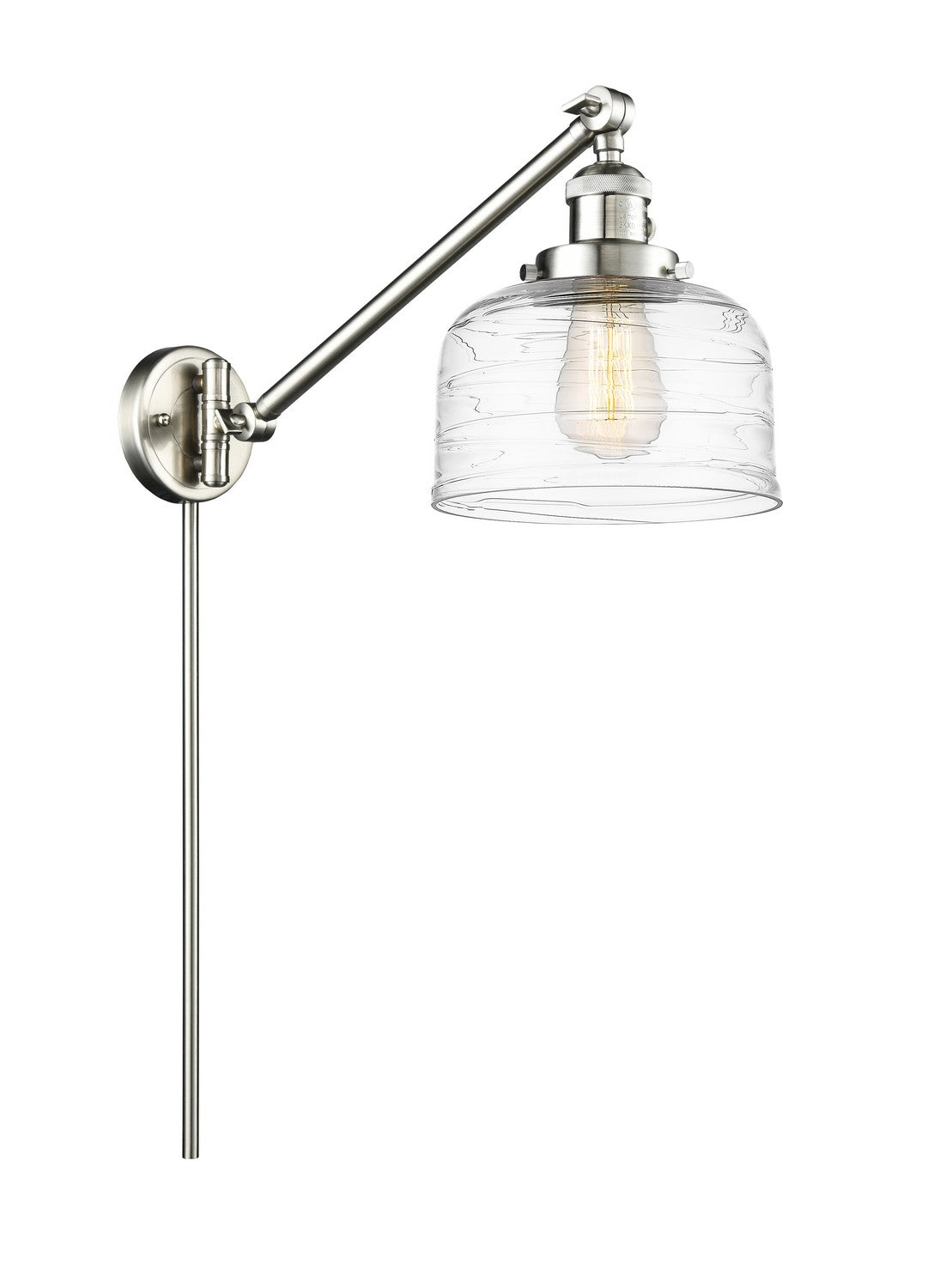 Innovations - 237-SN-G713 - One Light Swing Arm - Franklin Restoration - Brushed Satin Nickel
