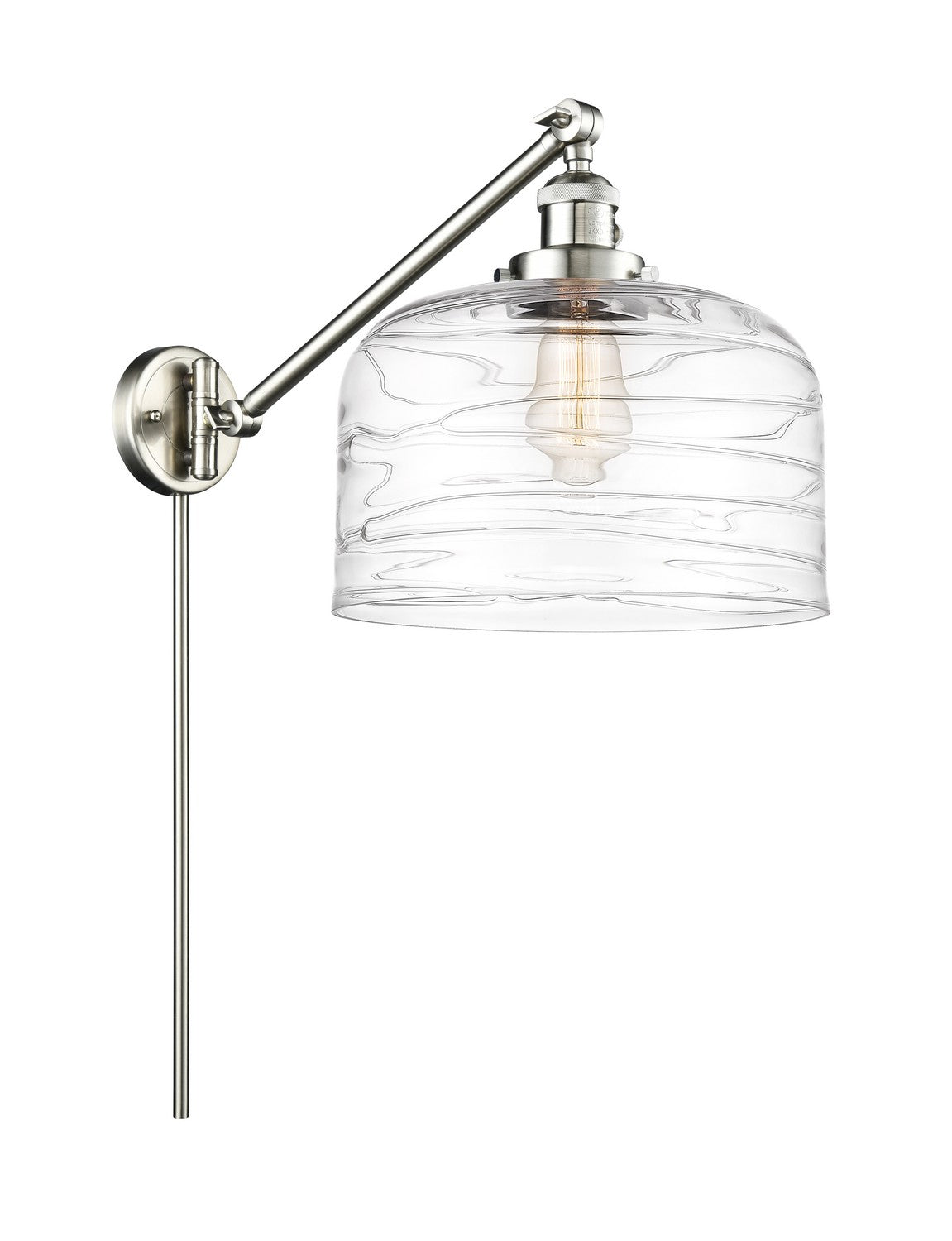 Innovations - 237-SN-G713-L - One Light Swing Arm - Franklin Restoration - Brushed Satin Nickel