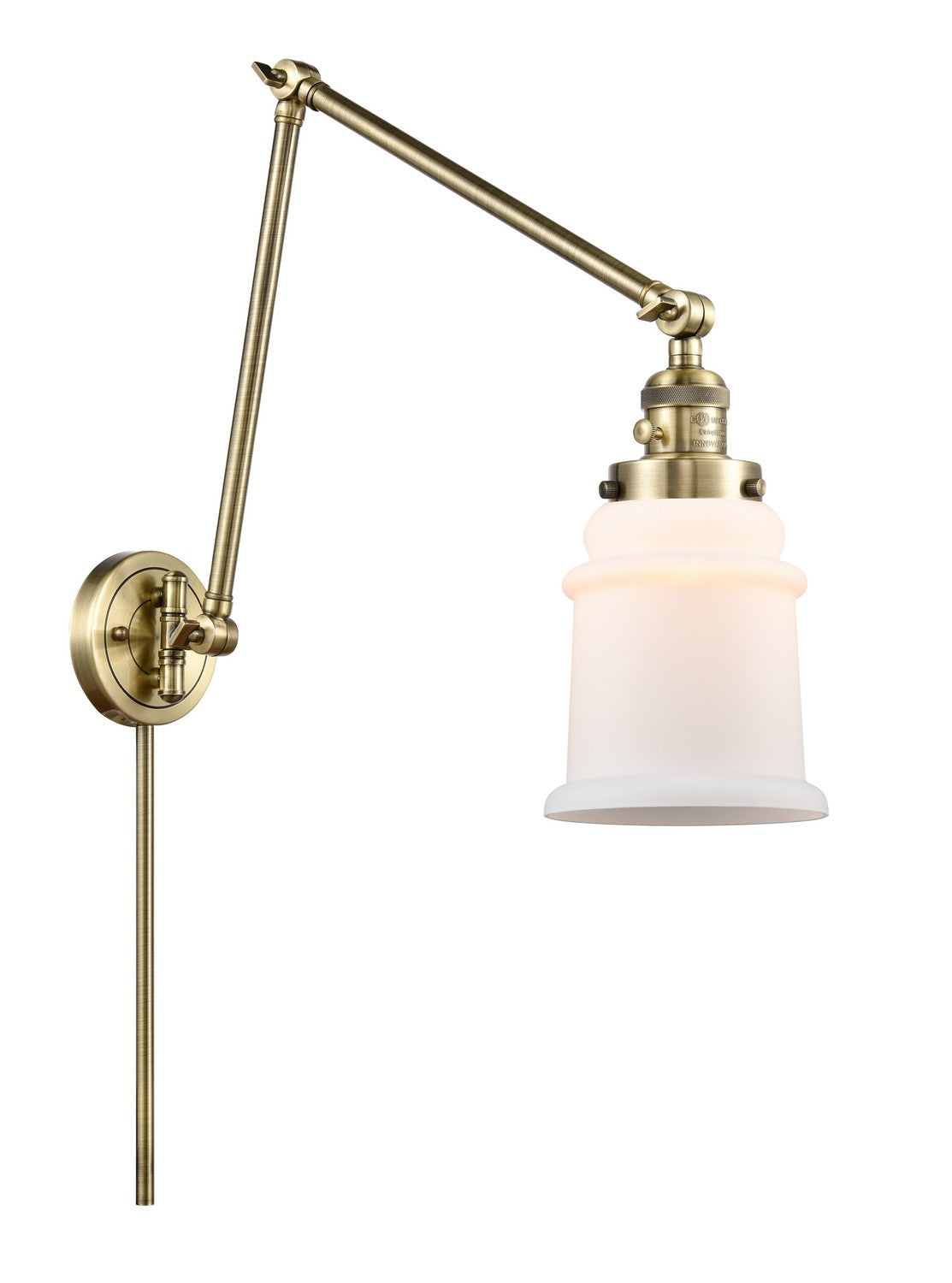 Innovations - 238-AB-G181 - One Light Swing Arm - Franklin Restoration - Antique Brass