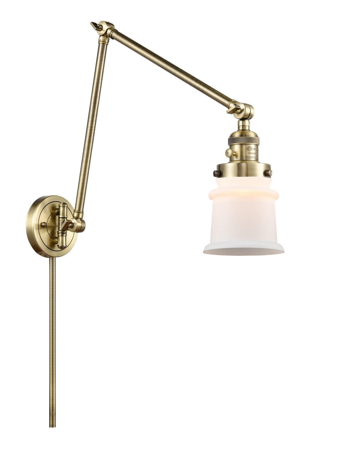 Innovations - 238-AB-G181S - One Light Swing Arm - Franklin Restoration - Antique Brass