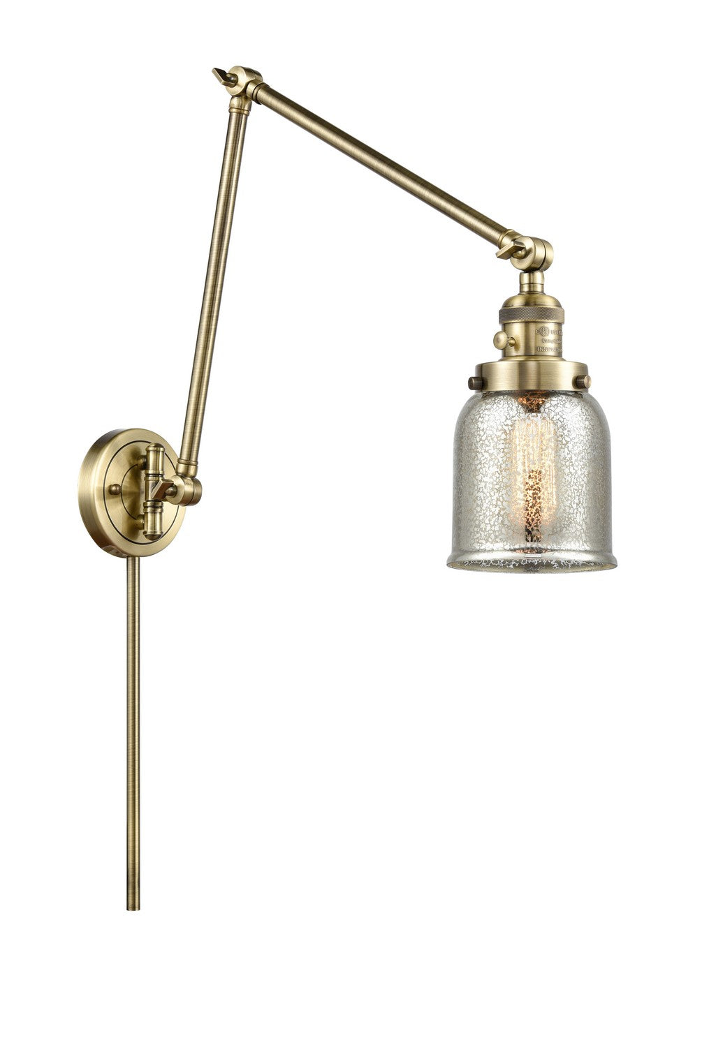 Innovations - 238-AB-G58 - One Light Swing Arm - Franklin Restoration - Antique Brass