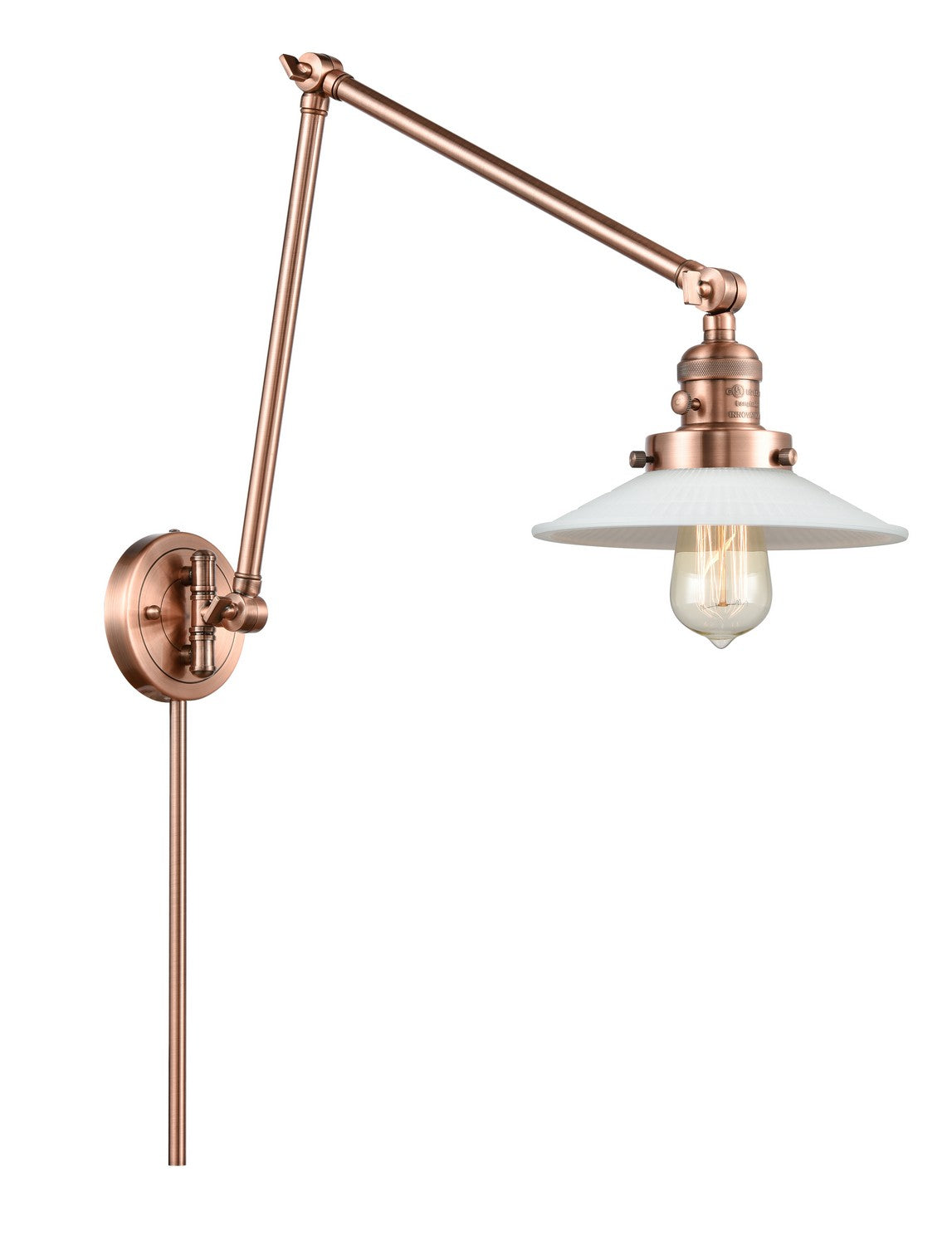 Innovations - 238-AC-G1 - One Light Swing Arm - Franklin Restoration - Antique Copper