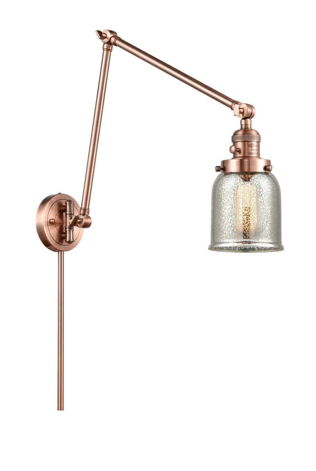 Innovations - 238-AC-G58 - One Light Swing Arm - Franklin Restoration - Antique Copper