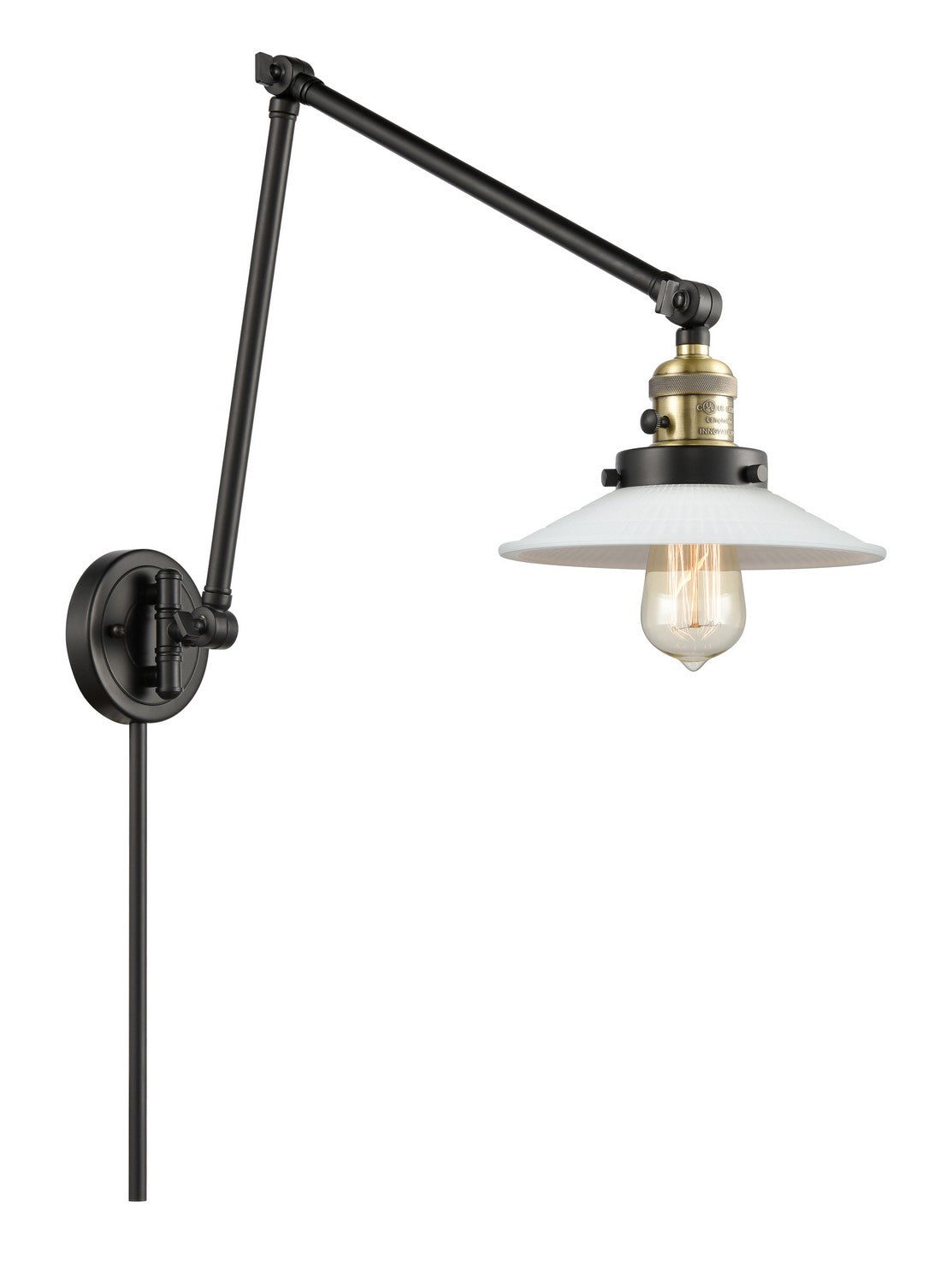 Innovations - 238-BAB-G1 - One Light Swing Arm - Franklin Restoration - Black Antique Brass