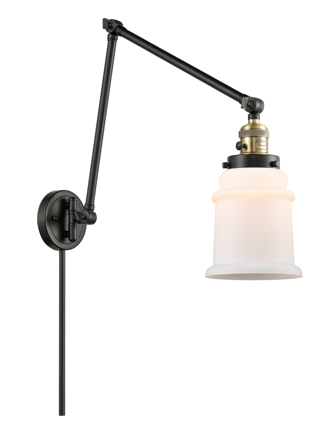 Innovations - 238-BAB-G181 - One Light Swing Arm - Franklin Restoration - Black Antique Brass