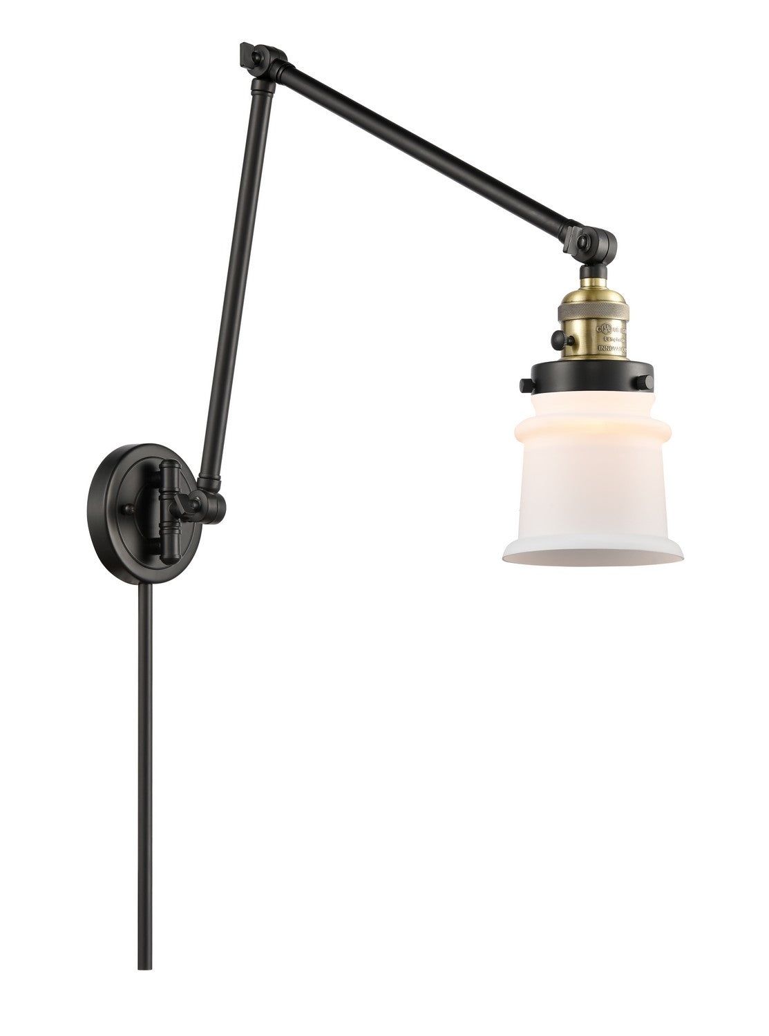 Innovations - 238-BAB-G181S - One Light Swing Arm - Franklin Restoration - Black Antique Brass