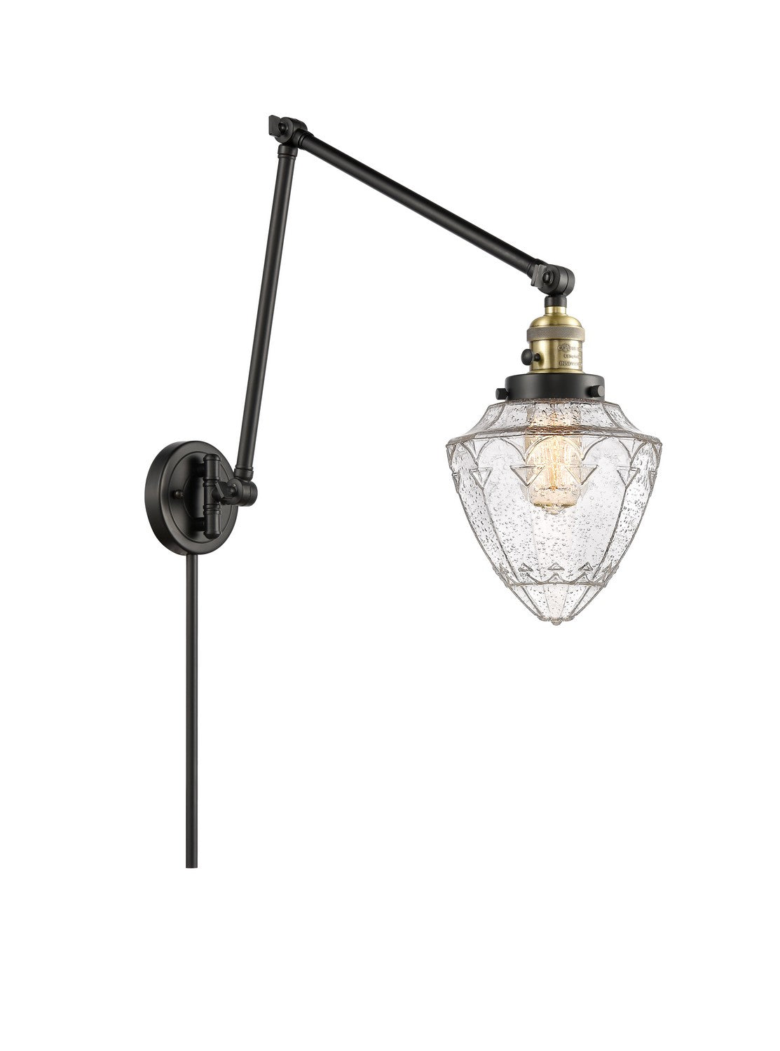Innovations - 238-BAB-G664-7 - One Light Swing Arm - Franklin Restoration - Black Antique Brass