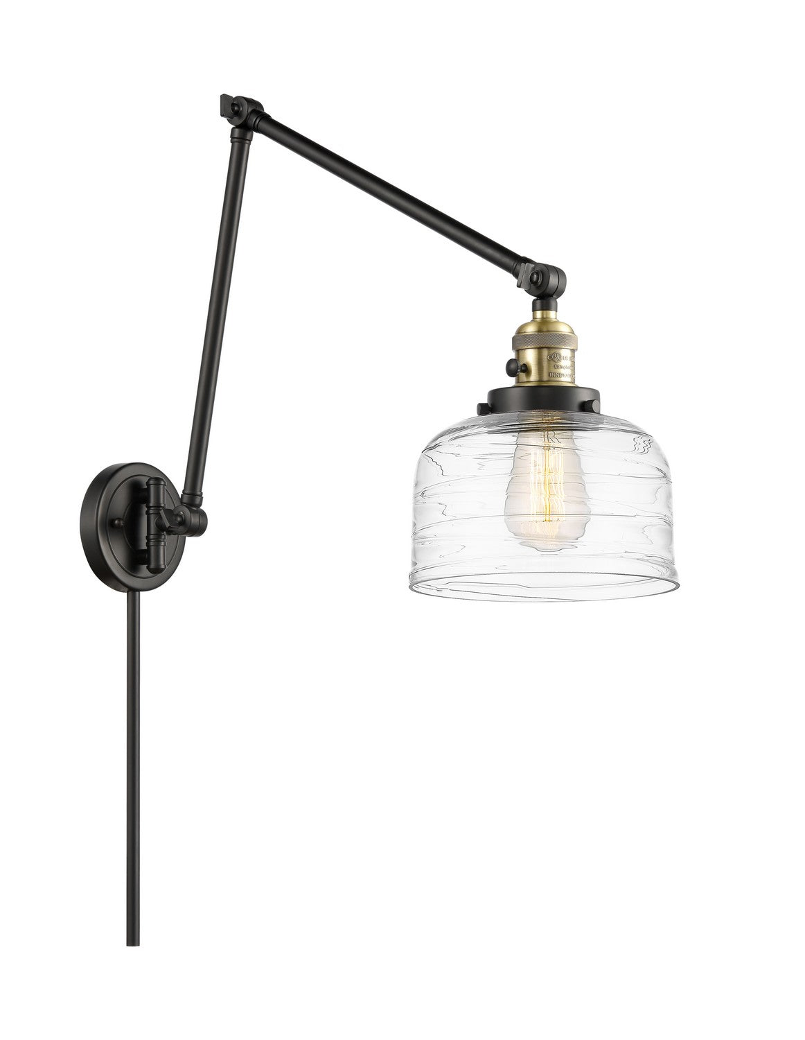 Innovations - 238-BAB-G713 - One Light Swing Arm - Franklin Restoration - Black Antique Brass
