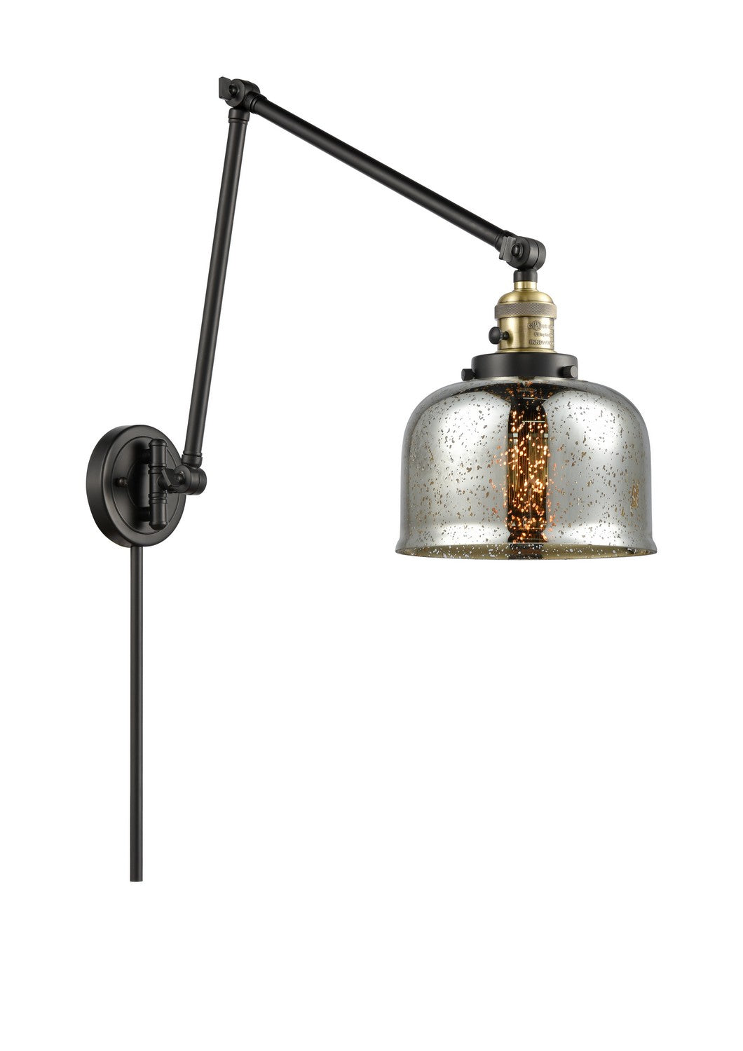 Innovations - 238-BAB-G78 - One Light Swing Arm - Franklin Restoration - Black Antique Brass