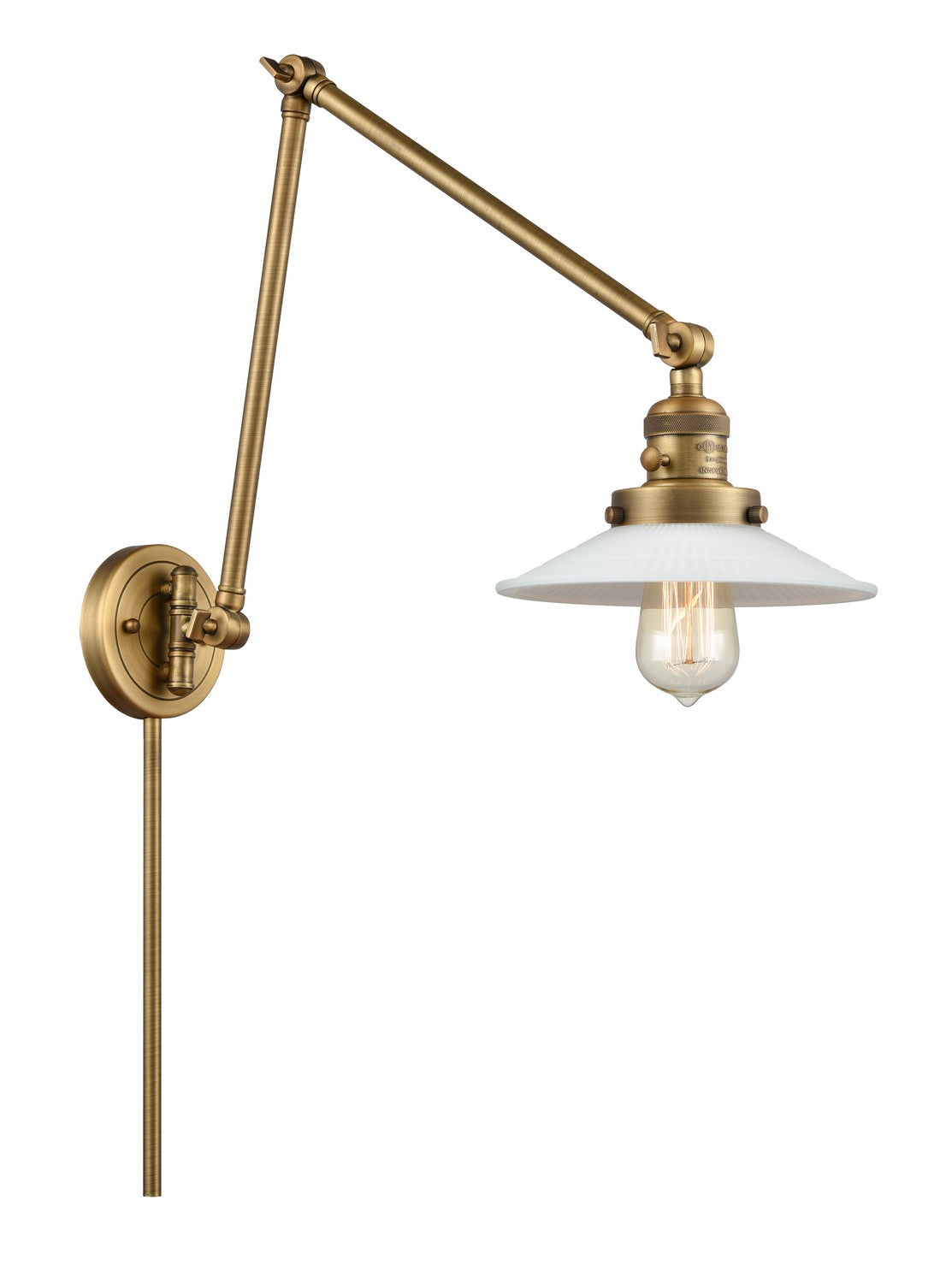 Innovations - 238-BB-G1 - One Light Swing Arm - Franklin Restoration - Brushed Brass