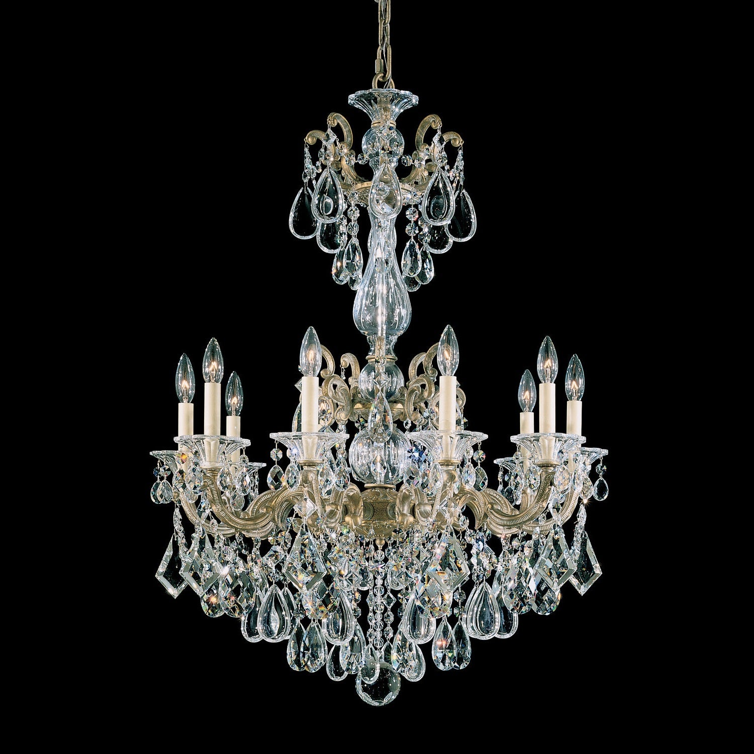 Schonbek - 5008-83R - Ten Light Chandelier - La Scala - Florentine Bronze