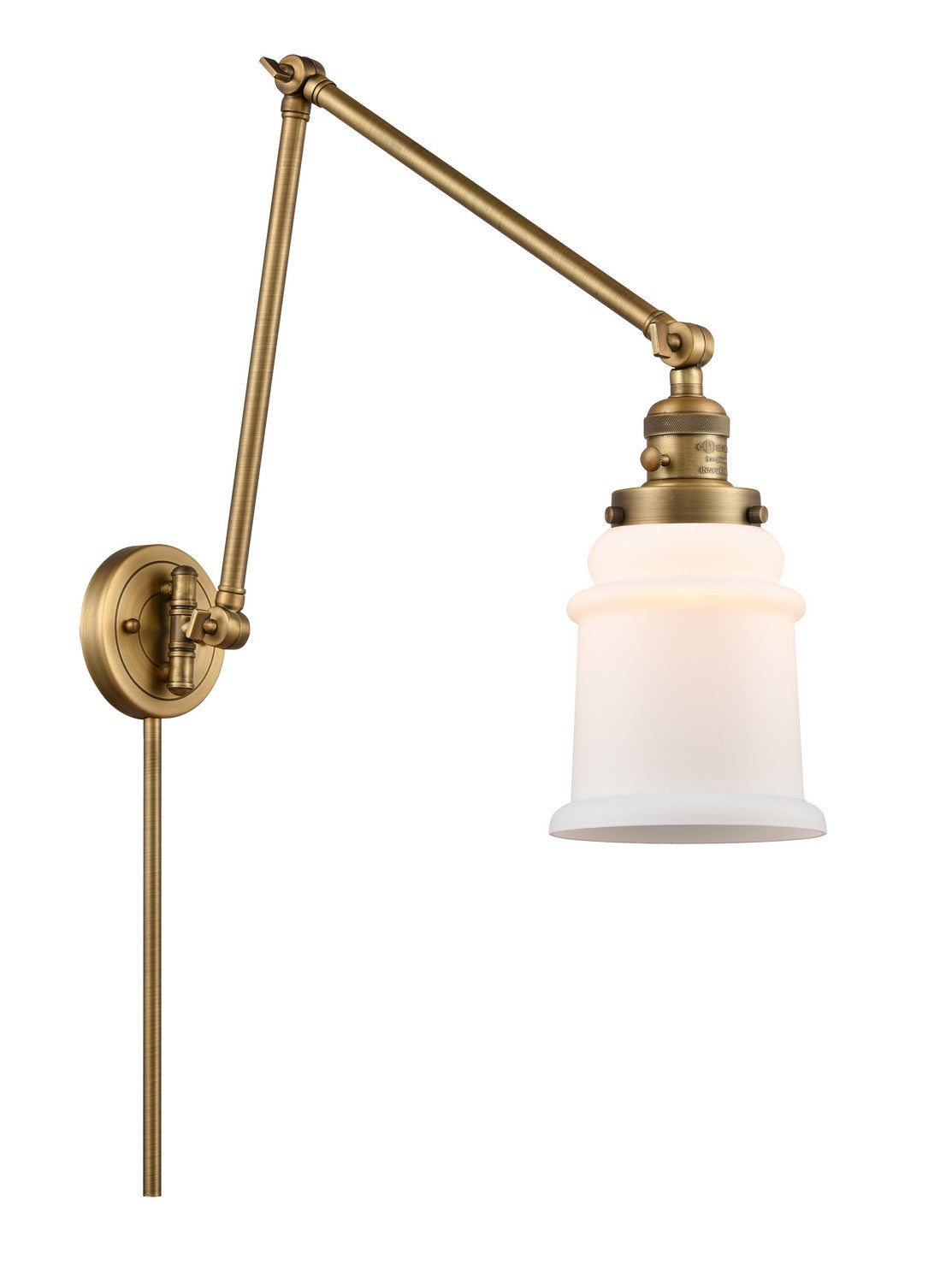 Innovations - 238-BB-G181 - One Light Swing Arm - Franklin Restoration - Brushed Brass