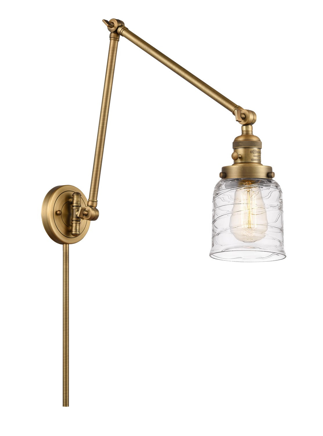 Innovations - 238-BB-G513 - One Light Swing Arm - Franklin Restoration - Brushed Brass