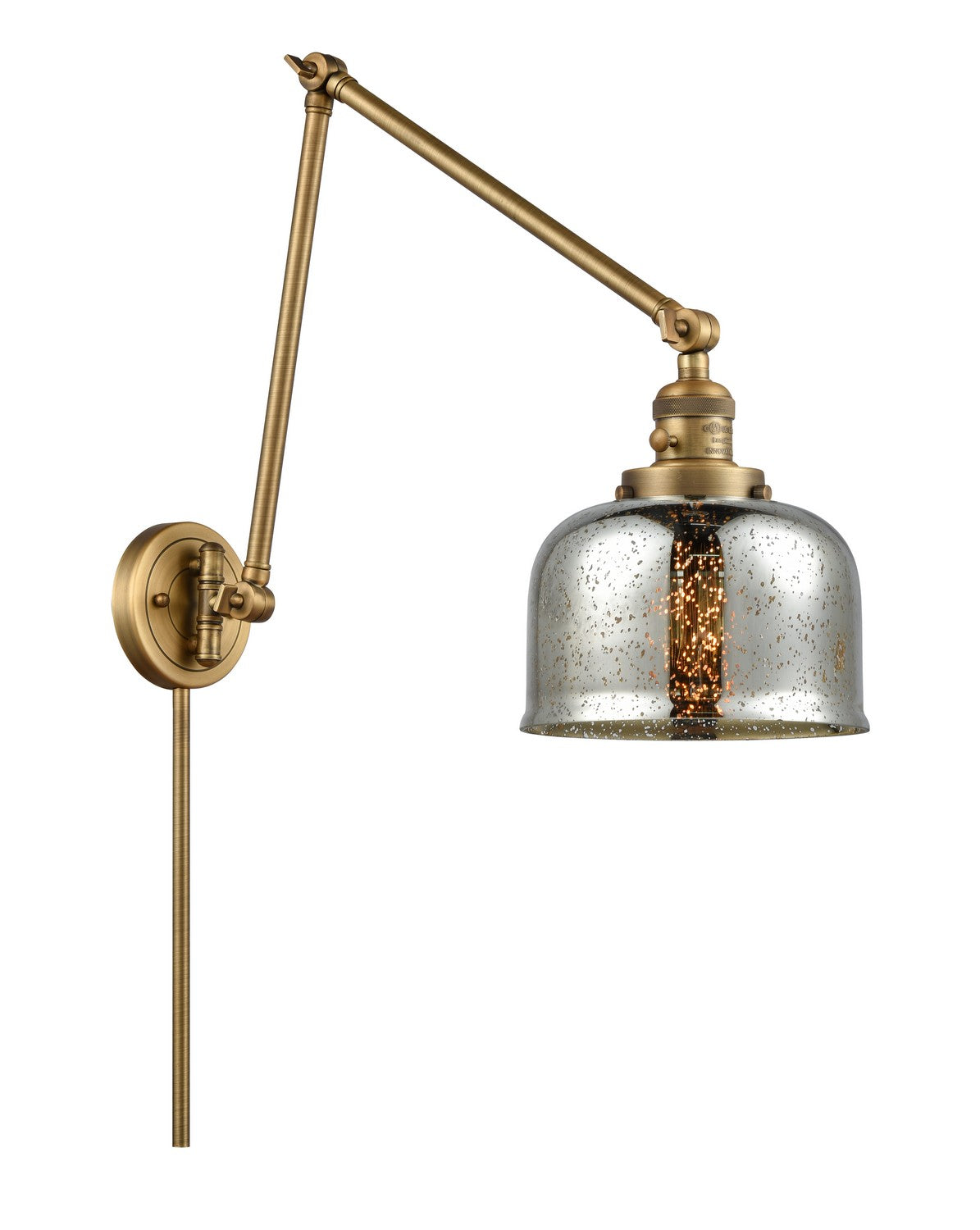 Innovations - 238-BB-G78 - One Light Swing Arm - Franklin Restoration - Brushed Brass