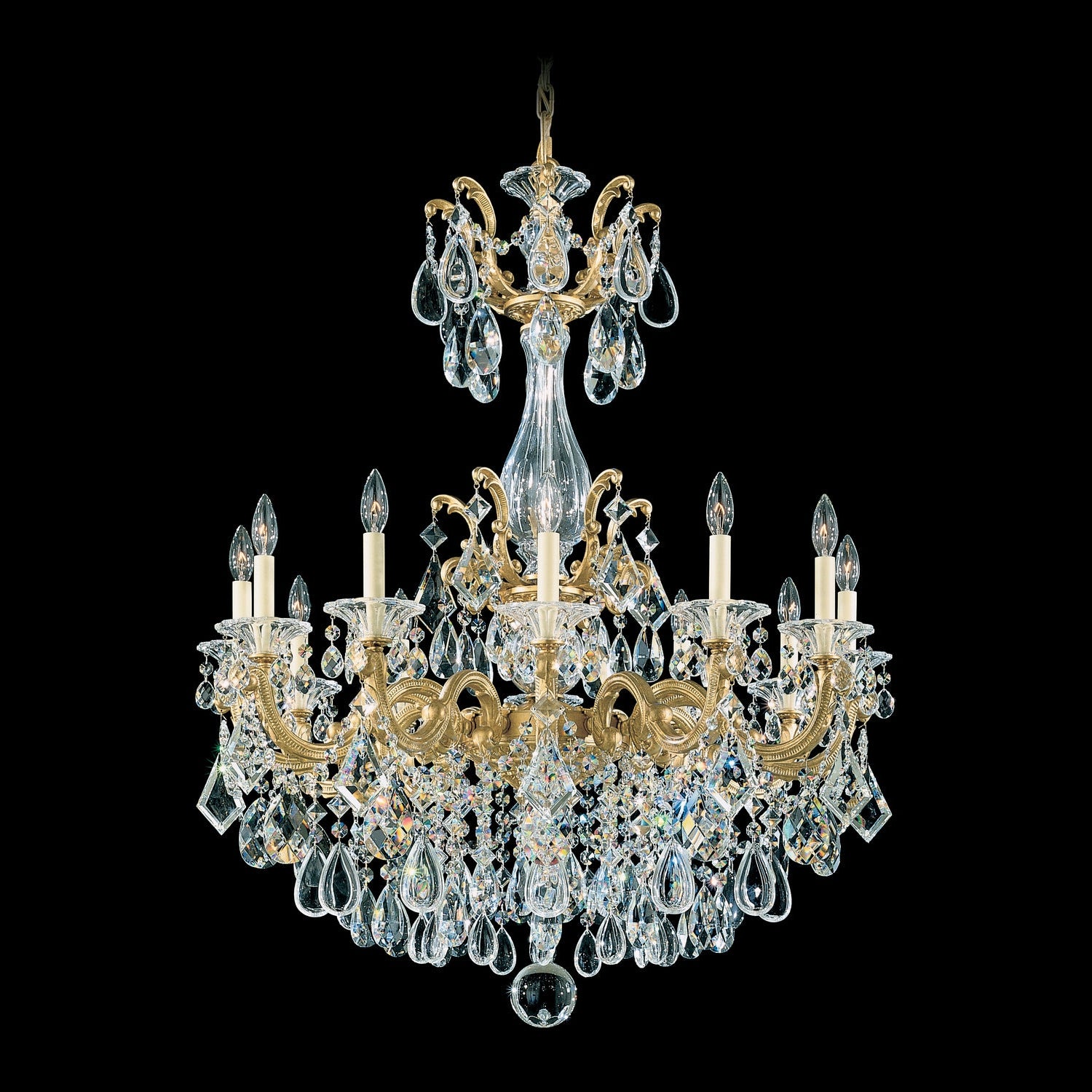 Schonbek - 5011-27 - 12 Light Chandelier - La Scala - Parchment Gold