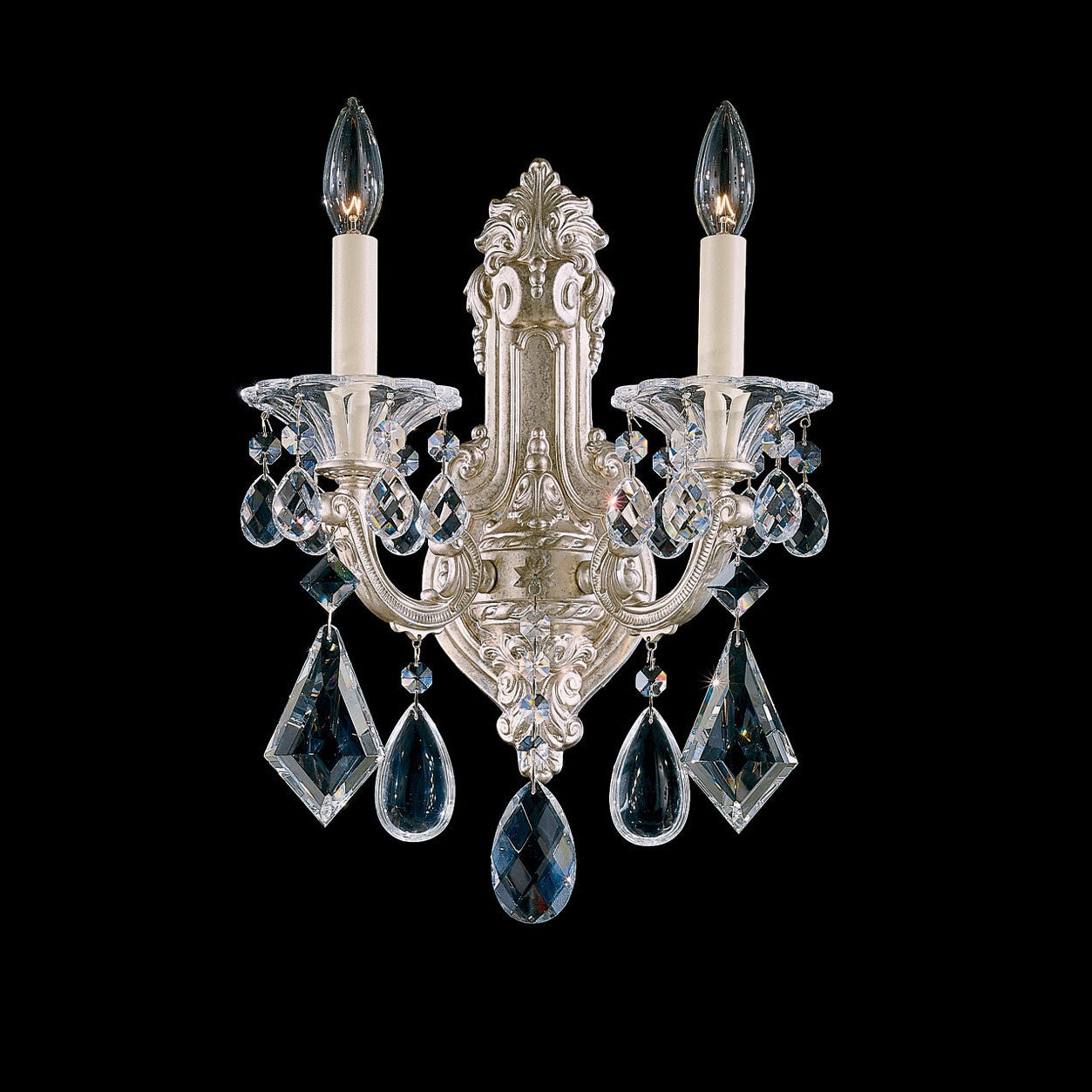 Schonbek - 5070-76 - Two Light Wall Sconce - La Scala - Heirloom Bronze