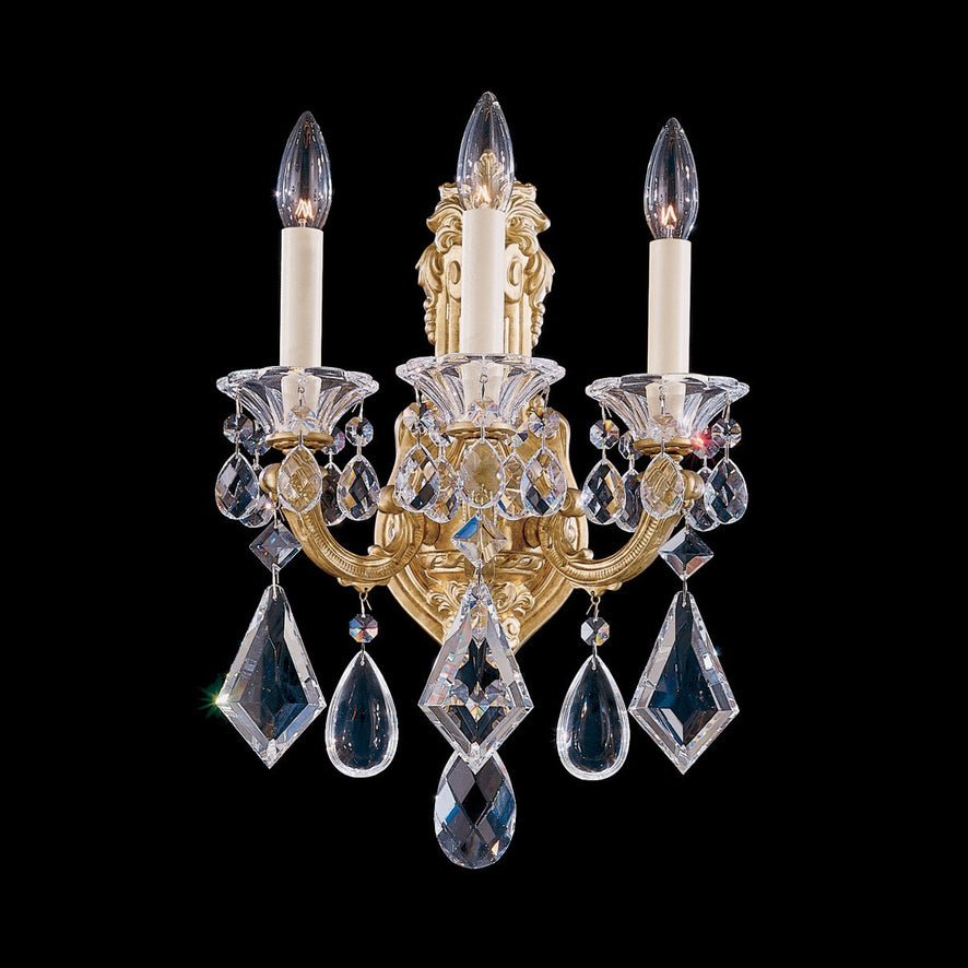 Schonbek - 5071-48R - Three Light Wall Sconce - La Scala - Antique Silver