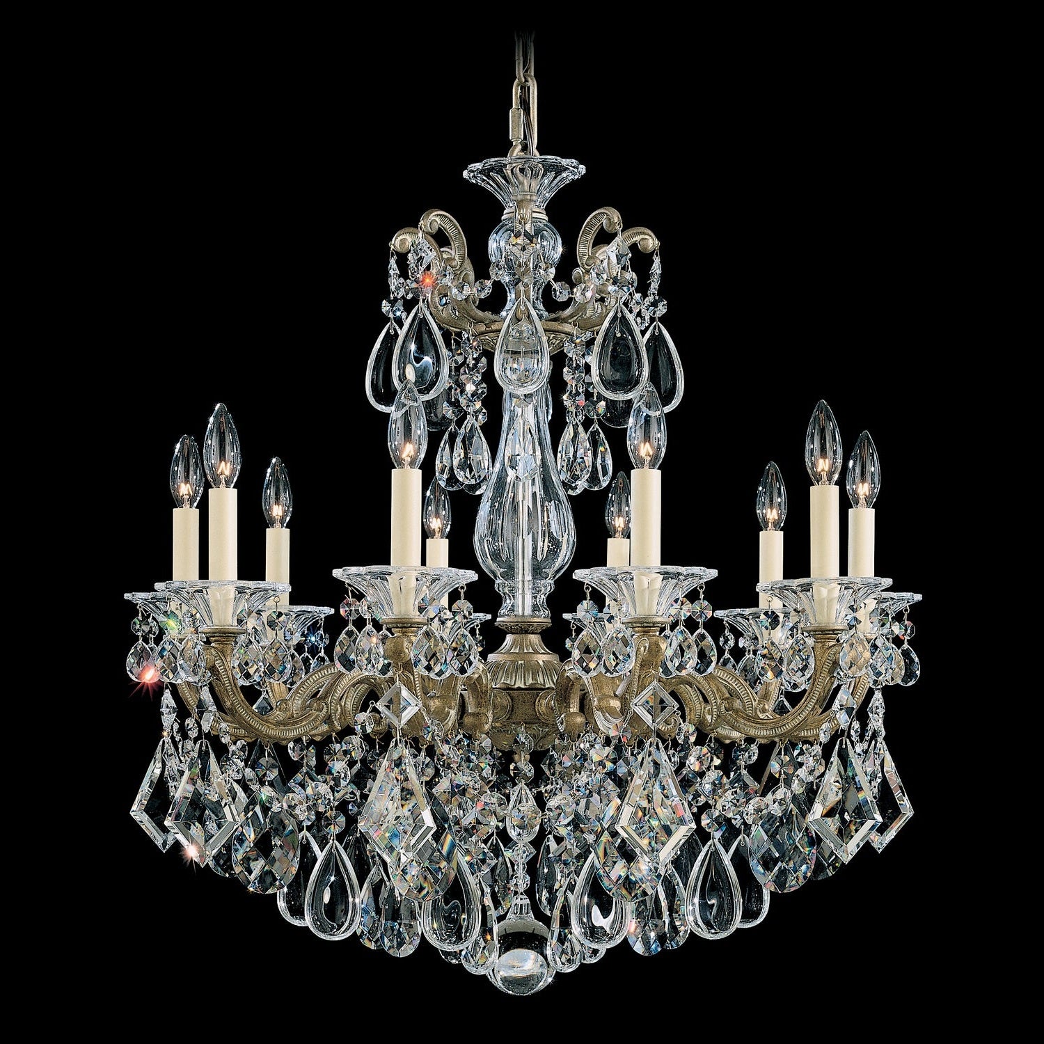 Schonbek - 5074-76 - Ten Light Chandelier - La Scala - Heirloom Bronze