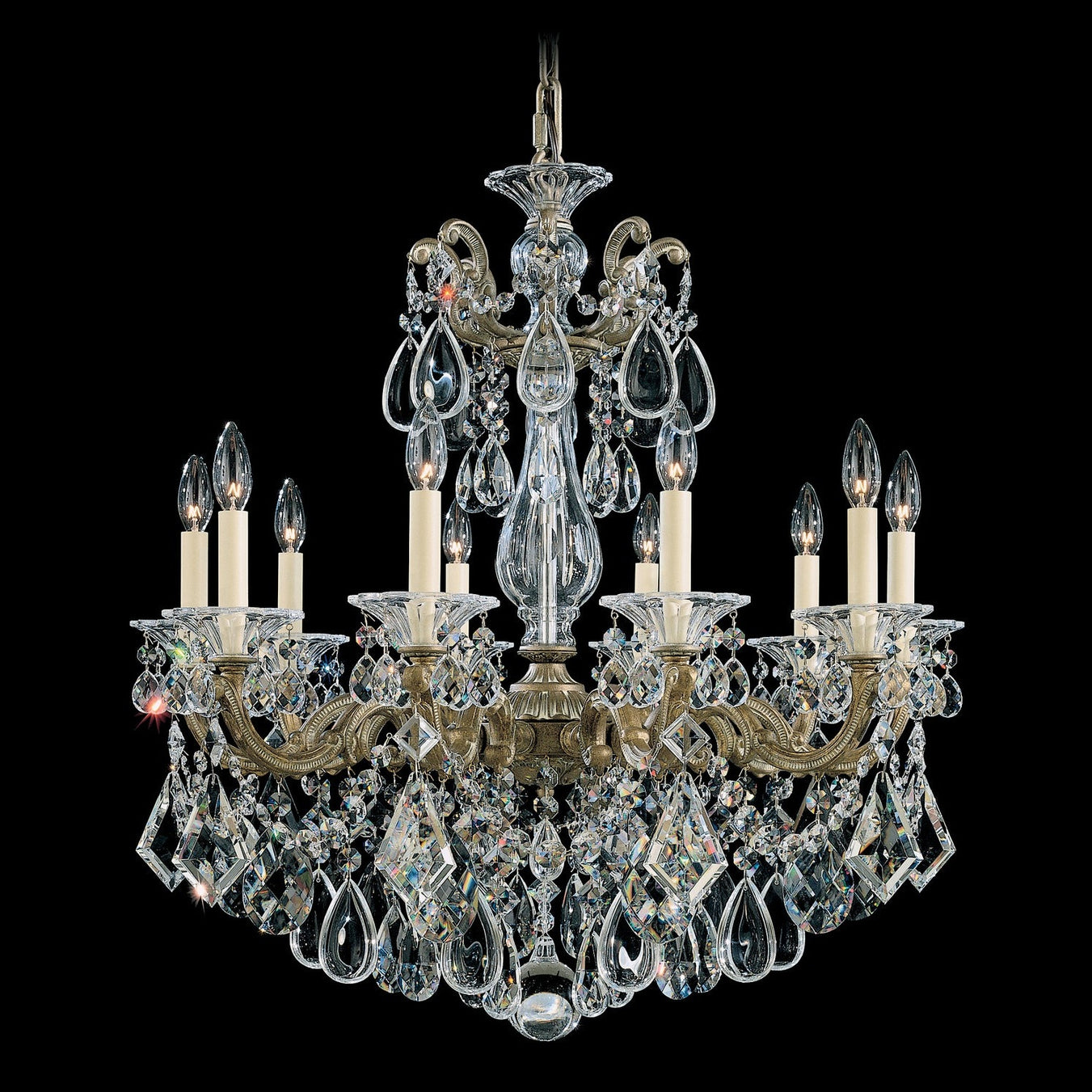 Schonbek - 5074-76R - Ten Light Chandelier - La Scala - Heirloom Bronze