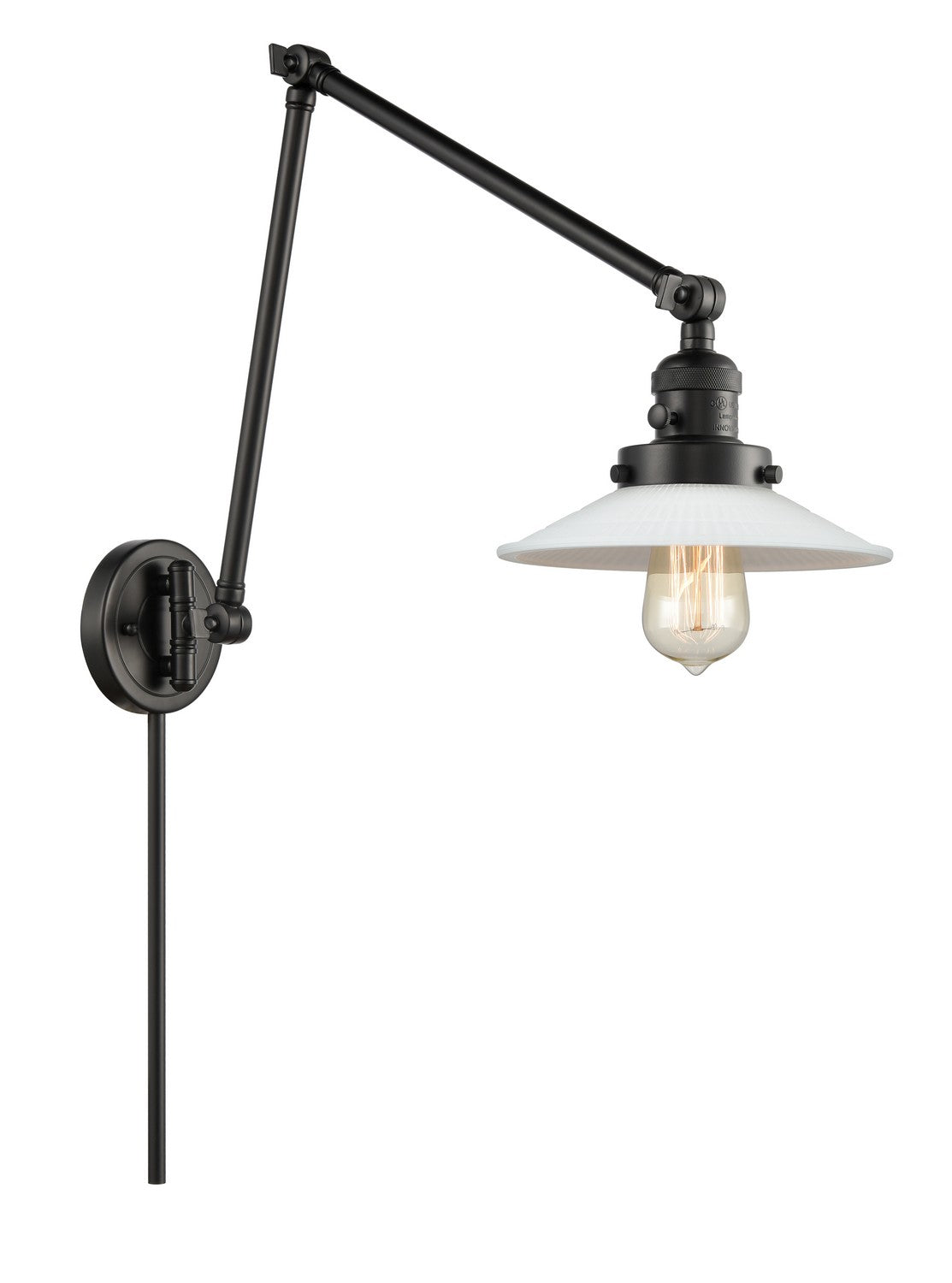 Innovations - 238-BK-G1 - One Light Swing Arm - Franklin Restoration - Matte Black