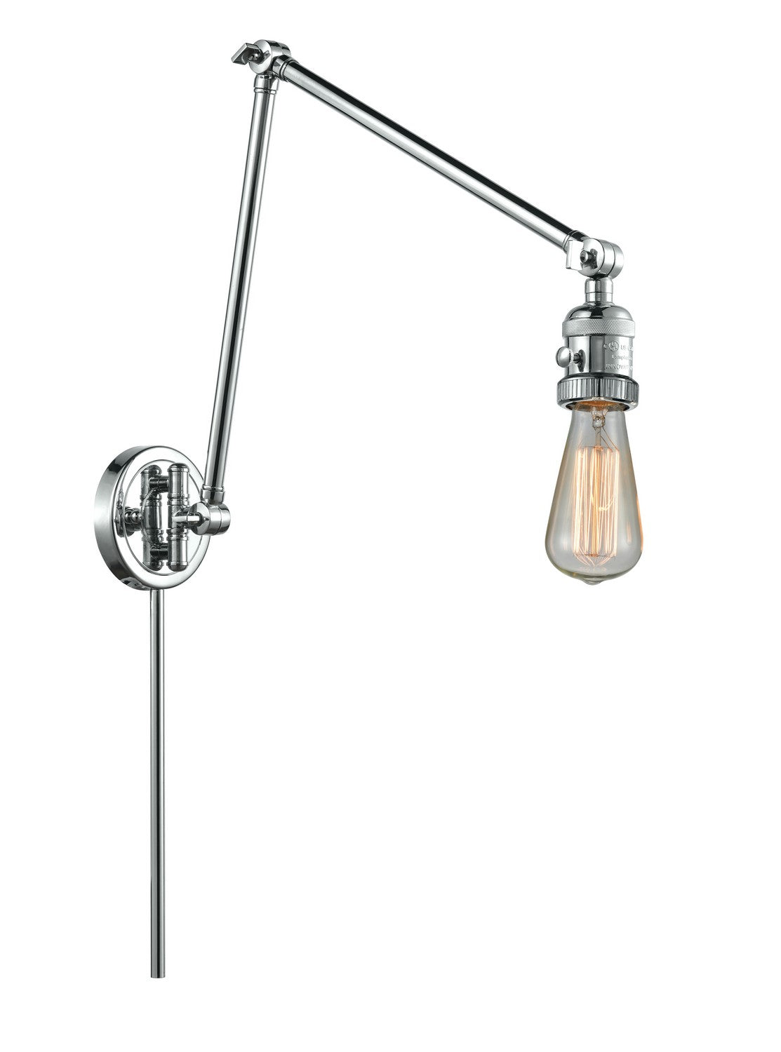 Innovations - 238-PC - One Light Swing Arm - Franklin Restoration - Polished Chrome