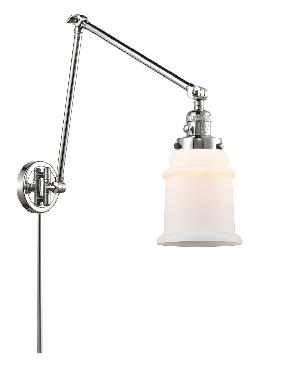 Innovations - 238-PC-G181 - One Light Swing Arm - Franklin Restoration - Polished Chrome