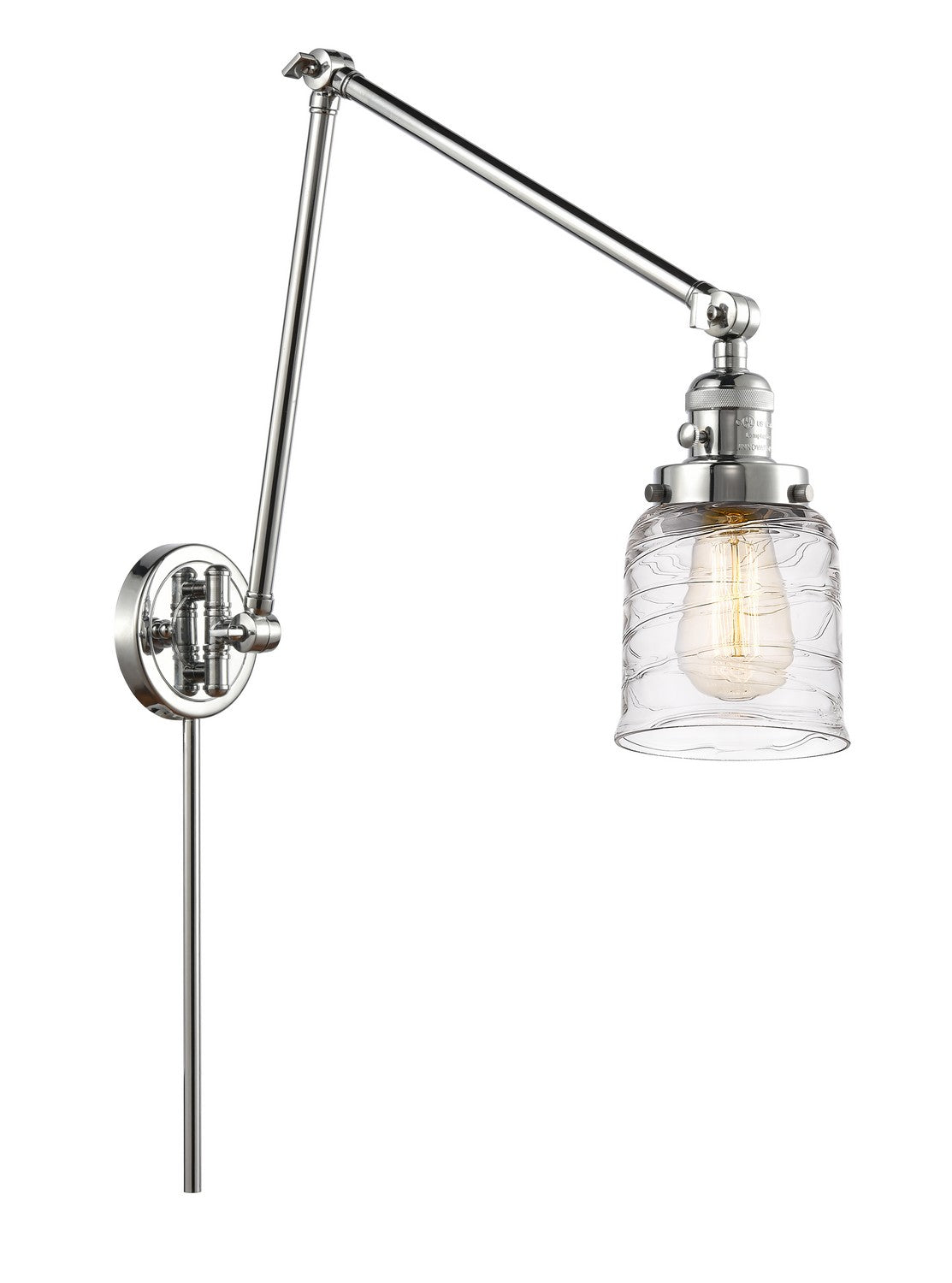 Innovations - 238-PC-G513 - One Light Swing Arm - Franklin Restoration - Polished Chrome